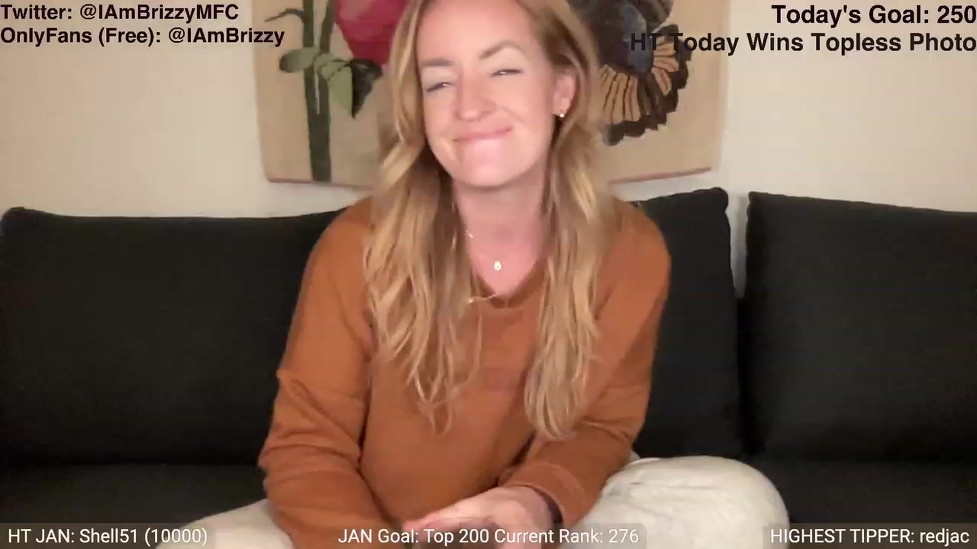 Gallery image thumbnail from Brizzy's myfreecams stream on, 01/08/2024, 18:42 image 13 of 20