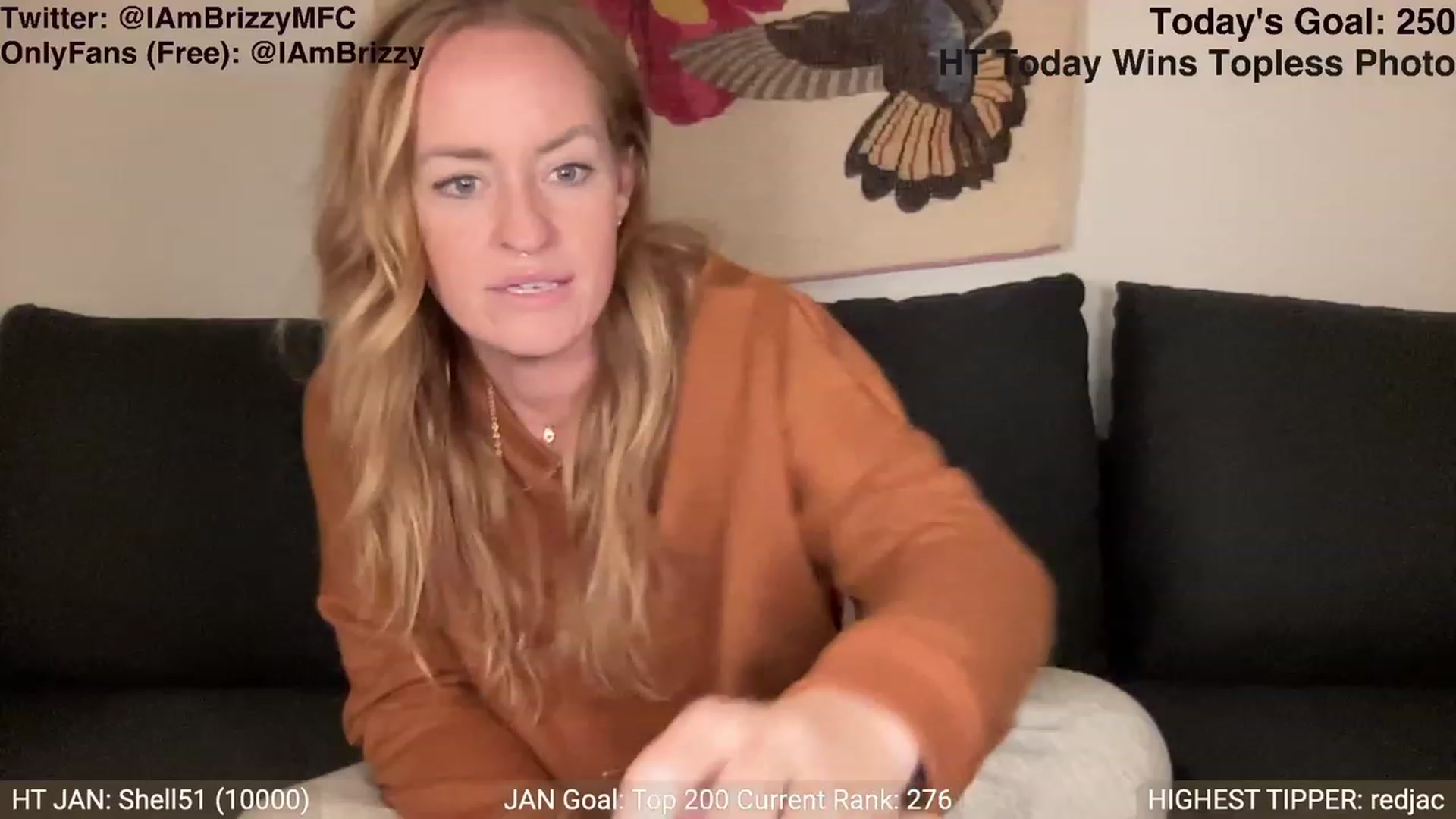 Gallery image thumbnail from Brizzy's myfreecams stream on, 01/08/2024, 18:42 image 11 of 20