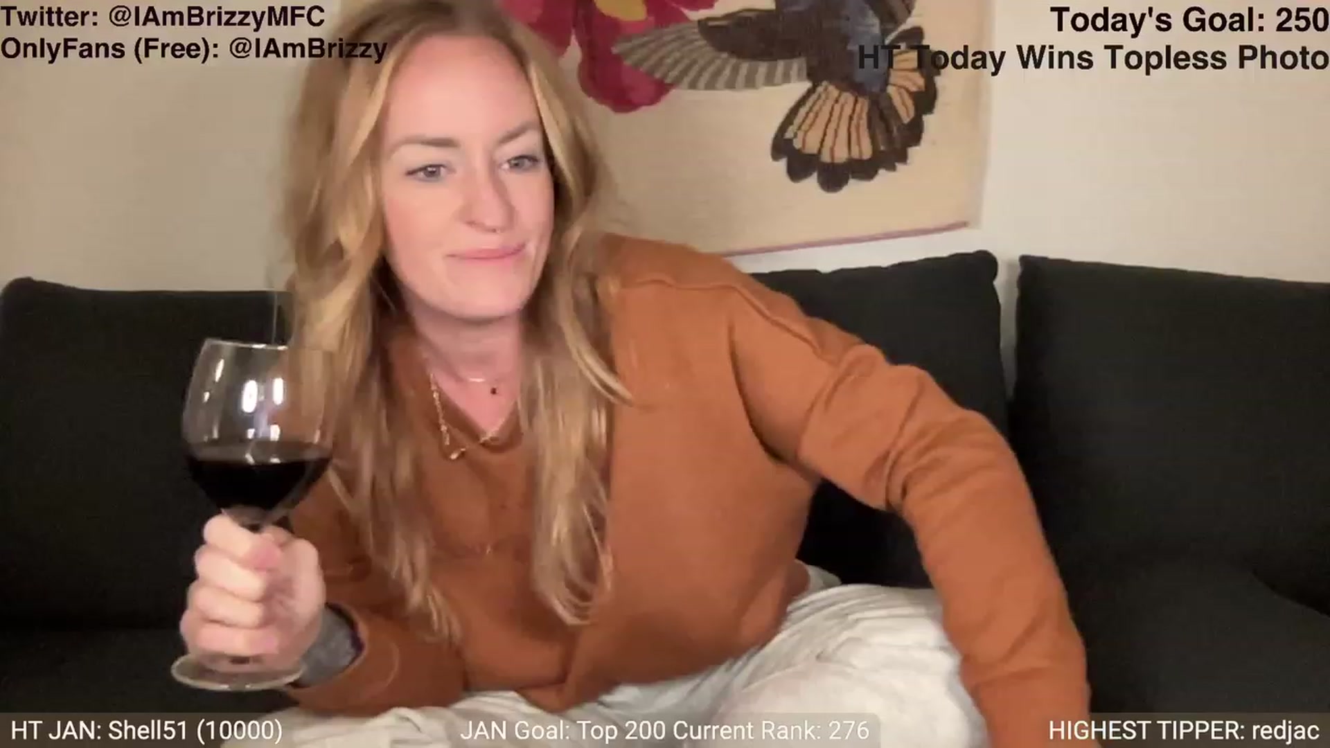 Gallery image thumbnail from Brizzy's myfreecams stream on, 01/08/2024, 18:42 image 2 of 20