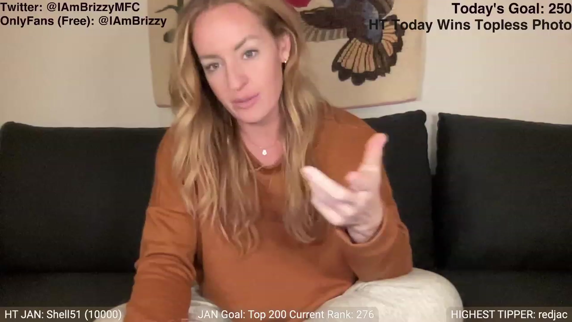Gallery image thumbnail from Brizzy's myfreecams stream on, 01/08/2024, 18:42 image 14 of 20
