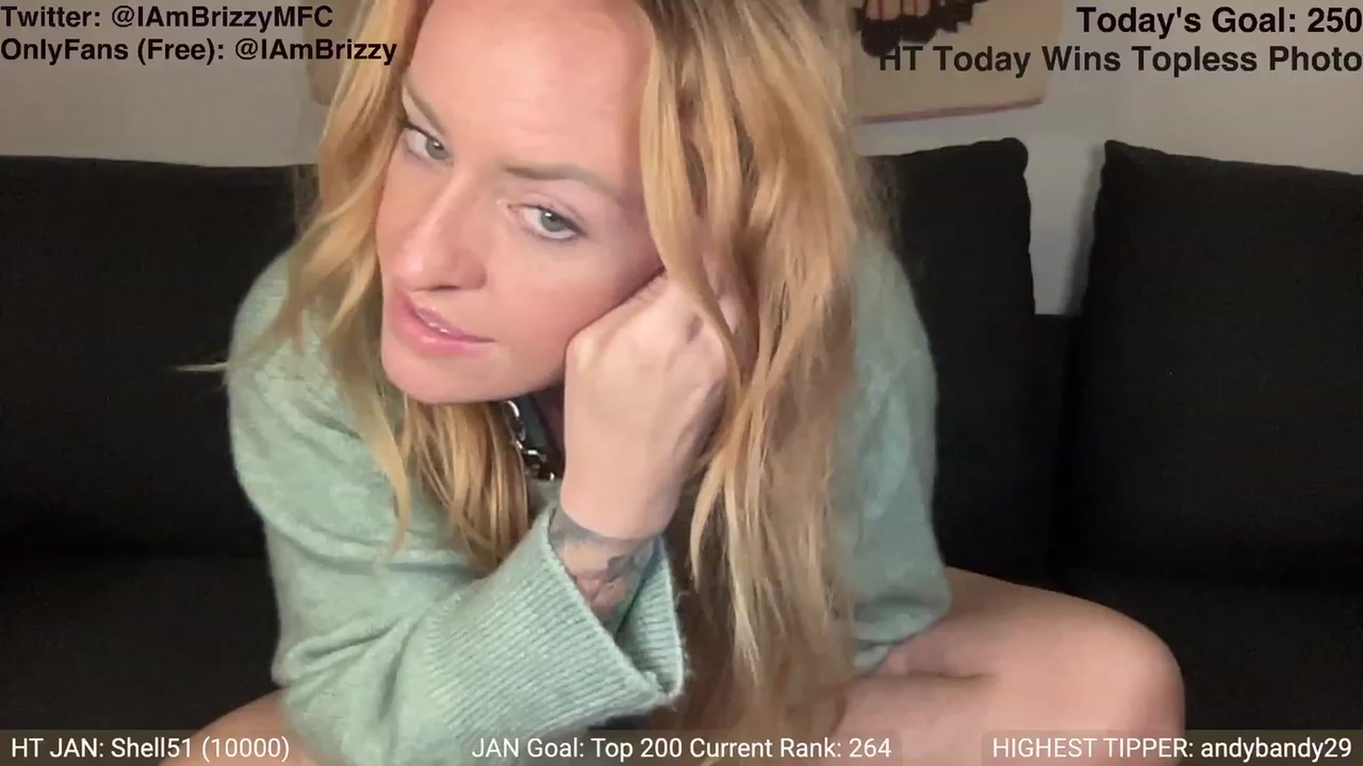 Gallery image thumbnail from Brizzy's myfreecams stream on, 01/09/2024, 19:18 image 17 of 20