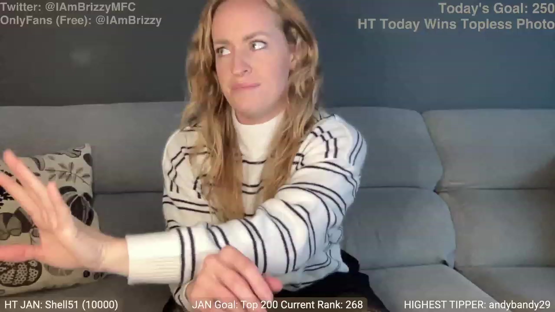 Gallery image thumbnail from Brizzy's myfreecams stream on, 01/10/2024, 18:18 image 4 of 20