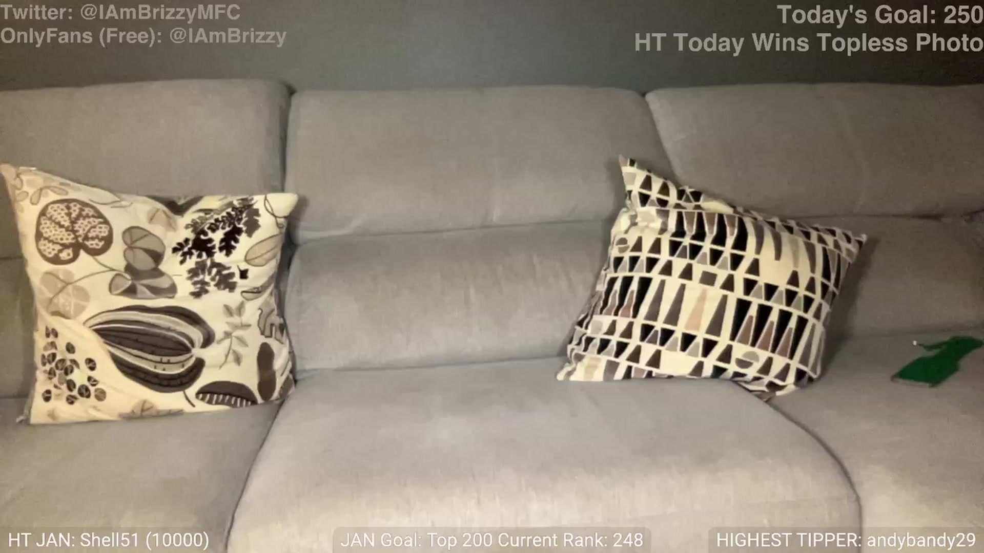 Gallery image thumbnail from Brizzy's myfreecams stream on, 01/10/2024, 20:17 image 18 of 20