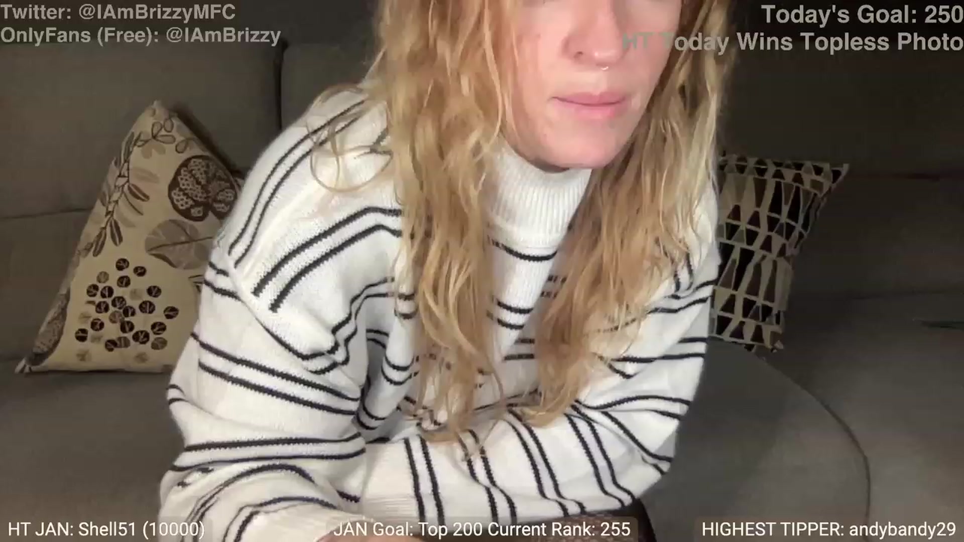 Gallery image thumbnail from Brizzy's myfreecams stream on, 01/10/2024, 20:17 image 2 of 20