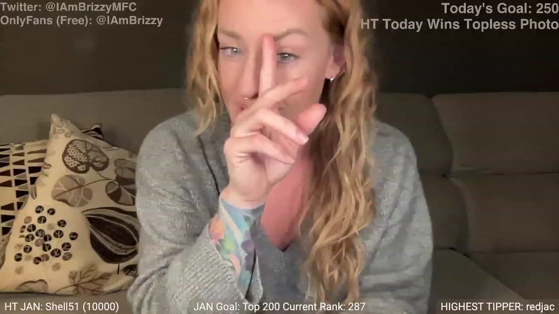 Gallery image thumbnail from Brizzy's myfreecams stream on, 01/11/2024, 19:09 image 7 of 20