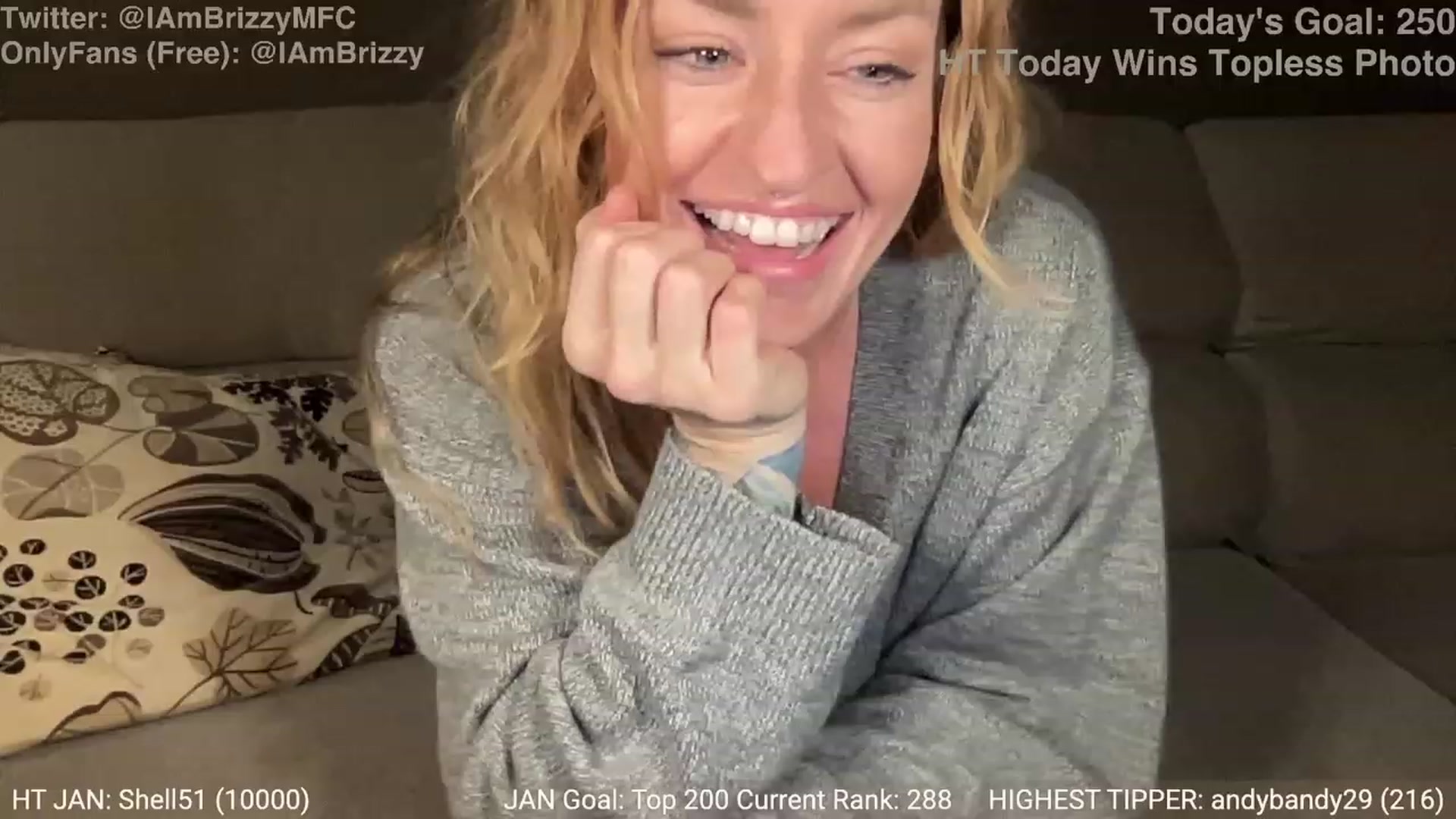 Gallery image thumbnail from Brizzy's myfreecams stream on, 01/11/2024, 19:09 image 12 of 20