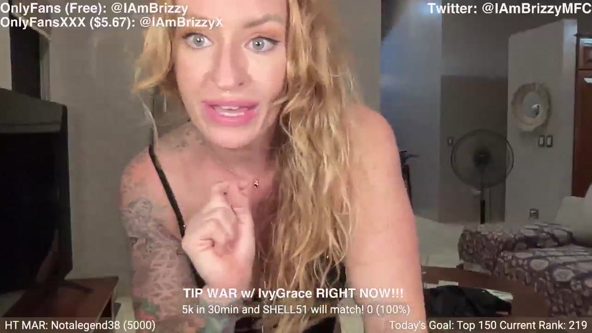 Gallery image thumbnail from Brizzy's myfreecams stream on, 03/17/2024, 03:25 image 12 of 20