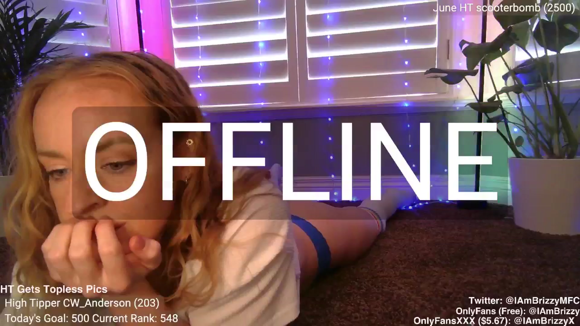 Gallery image thumbnail from Brizzy's myfreecams stream on, 06/02/2024, 18:01 image 20 of 20