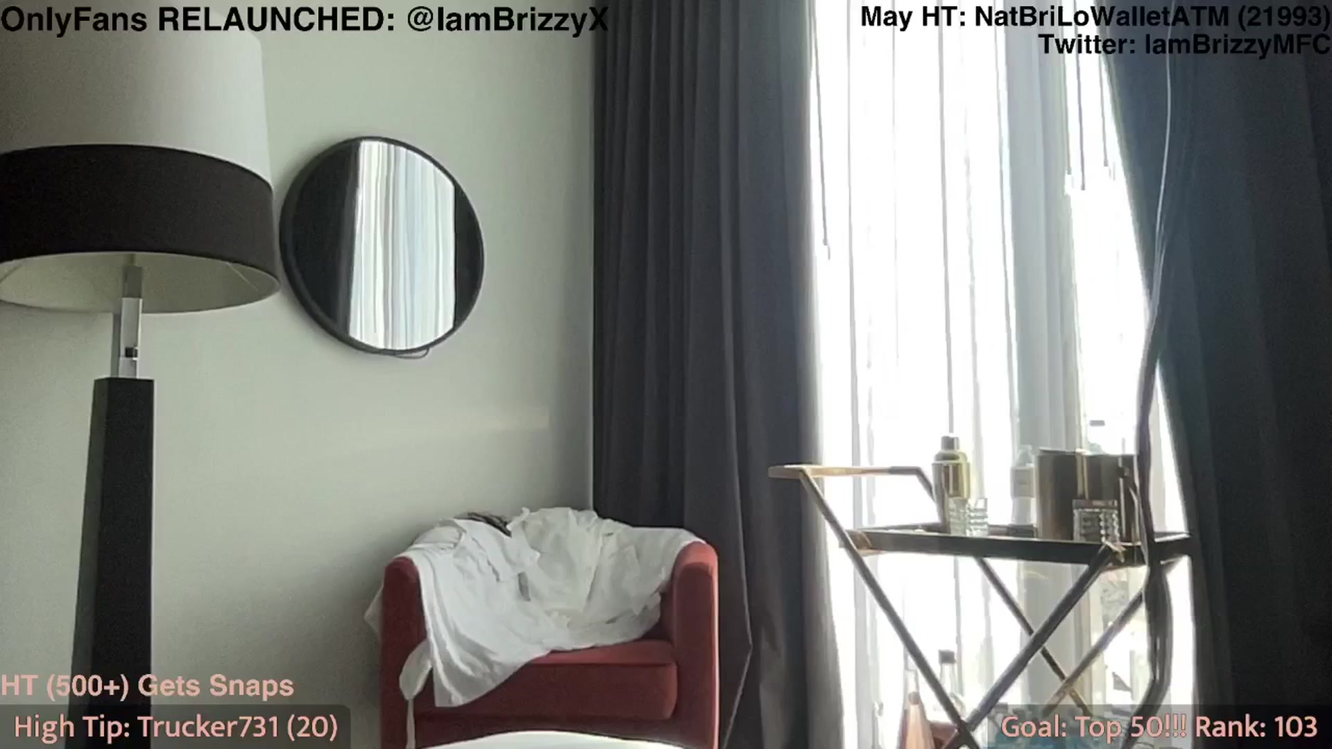 Gallery image thumbnail from Brizzy's myfreecams stream on, 05/20/2025, 16:36 image 6 of 20