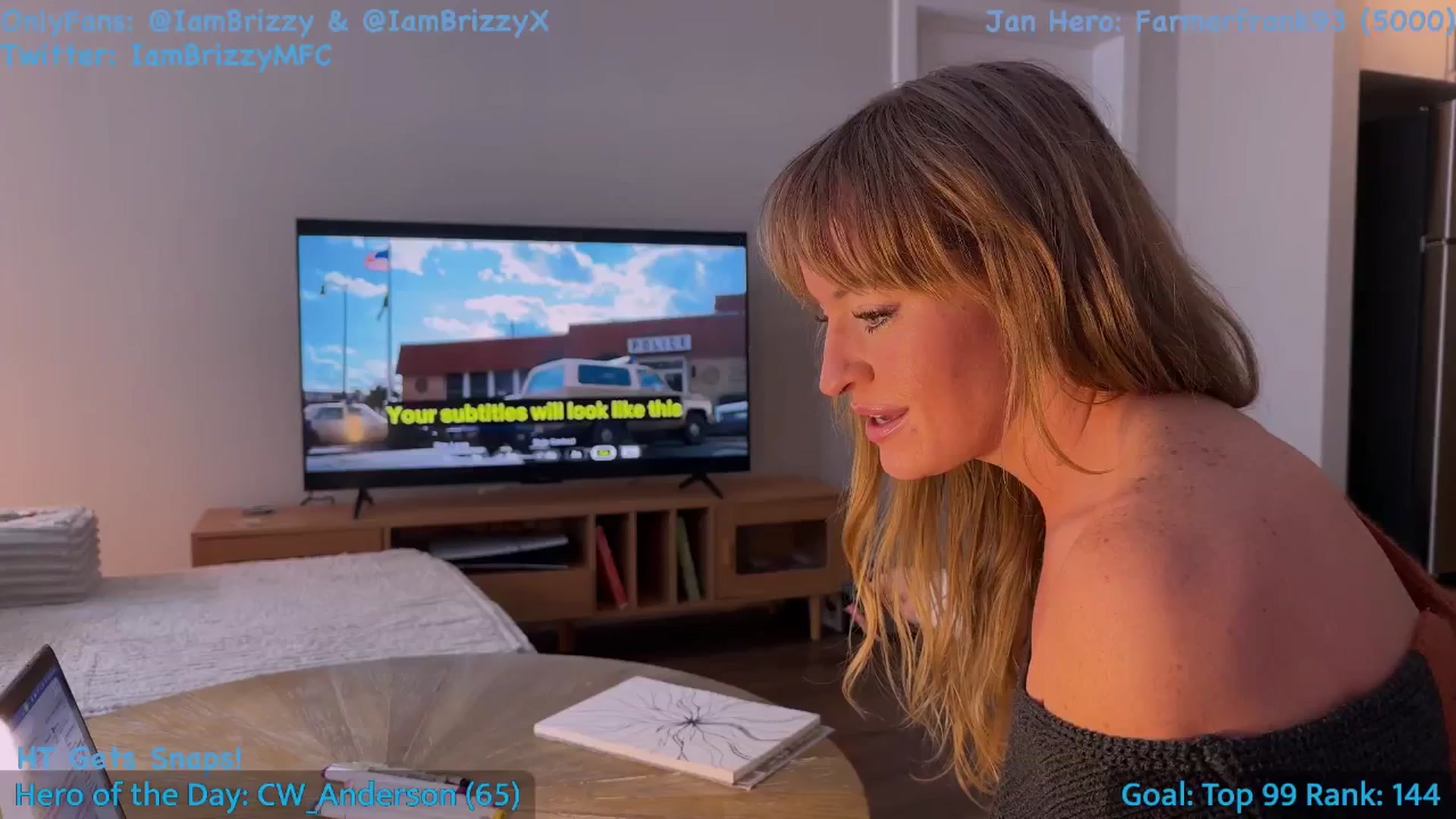 Gallery image thumbnail from Brizzy's myfreecams stream on, 01/04/2026, 22:36 image 2 of 20