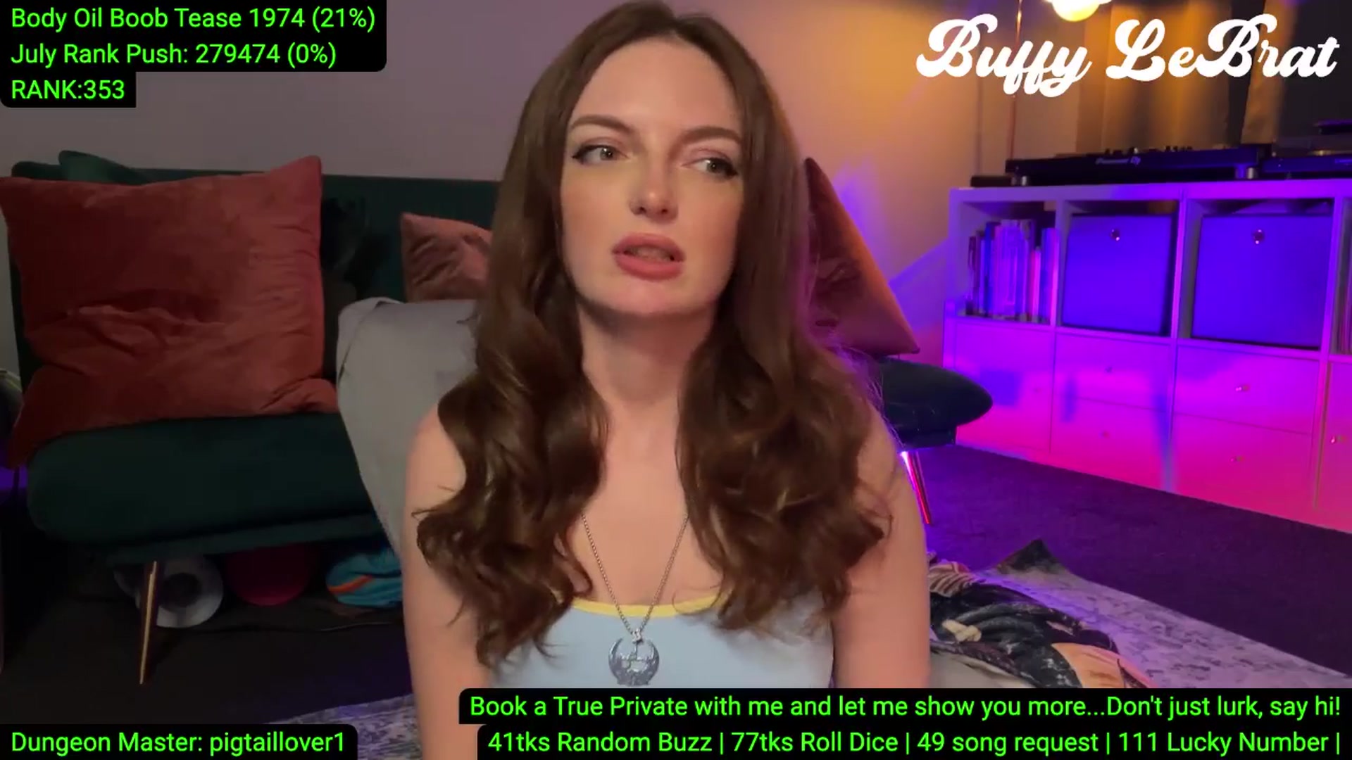 Gallery image thumbnail from BuffyLeBrat's myfreecams stream on, 07/14/2025, 01:39 image 18 of 20