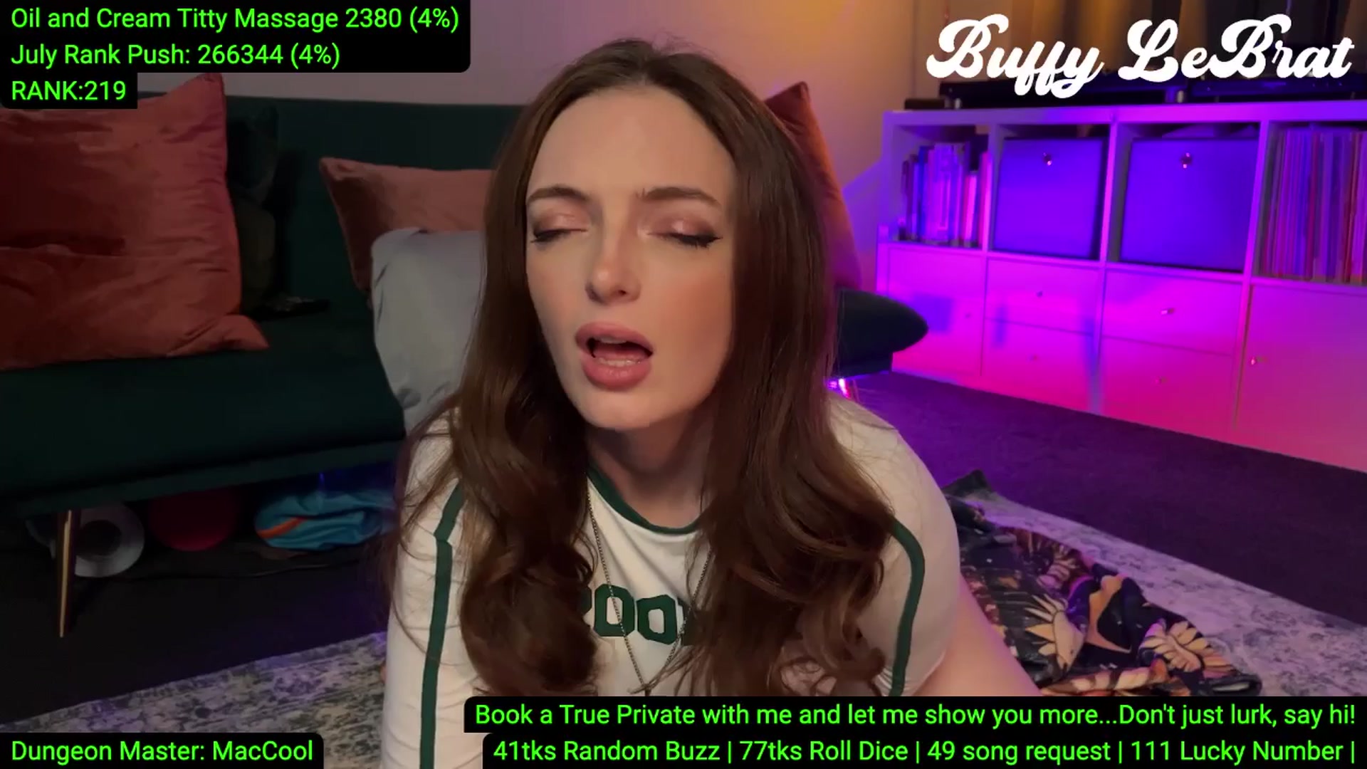 Gallery image thumbnail from BuffyLeBrat's myfreecams stream on, 07/15/2025, 04:08 image 4 of 20
