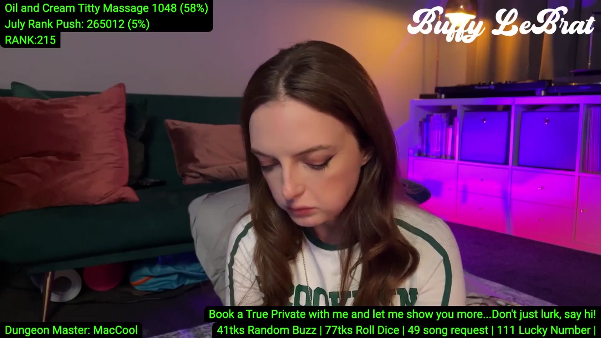 Gallery image thumbnail from BuffyLeBrat's myfreecams stream on, 07/15/2025, 04:08 image 18 of 20