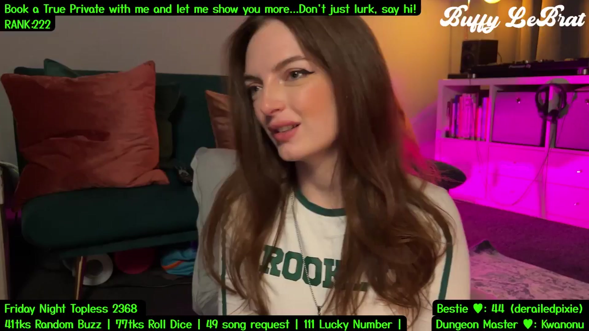Gallery image thumbnail from BuffyLeBrat's myfreecams stream on, 07/19/2025, 02:40 image 2 of 20
