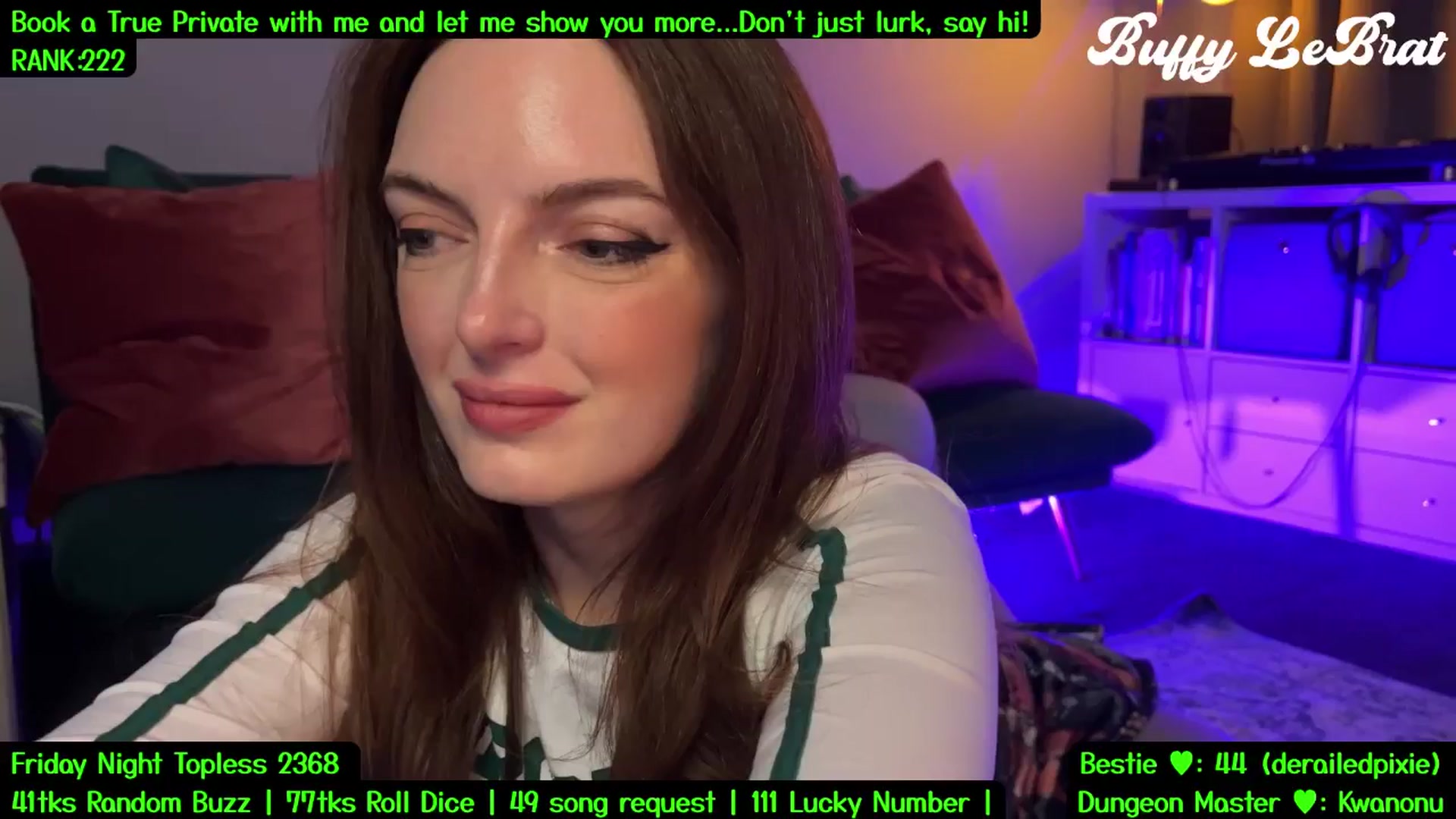 Gallery image thumbnail from BuffyLeBrat's myfreecams stream on, 07/19/2025, 02:40 image 3 of 20