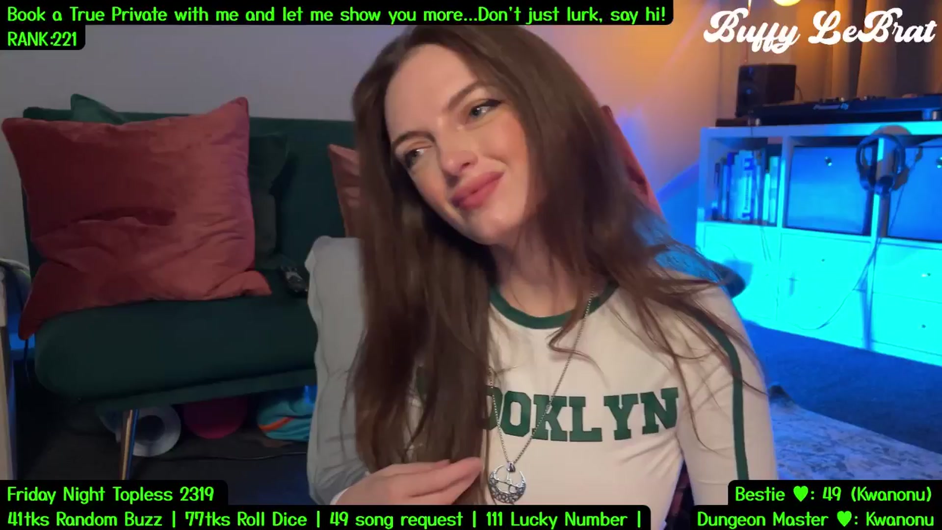 Gallery image thumbnail from BuffyLeBrat's myfreecams stream on, 07/19/2025, 02:40 image 8 of 20