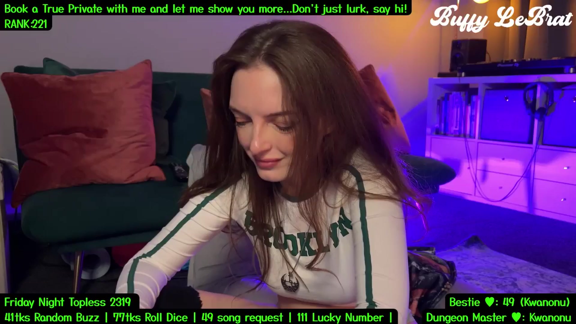 Gallery image thumbnail from BuffyLeBrat's myfreecams stream on, 07/19/2025, 02:40 image 7 of 20