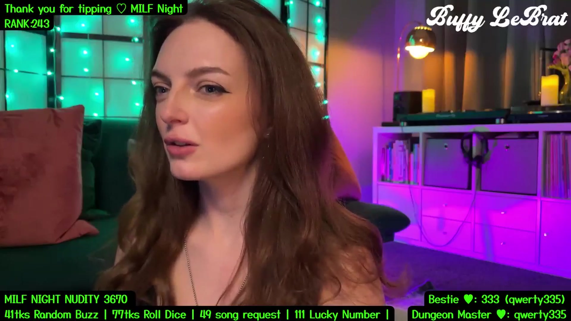 Gallery image thumbnail from BuffyLeBrat's myfreecams stream on, 07/20/2025, 05:51 image 8 of 20