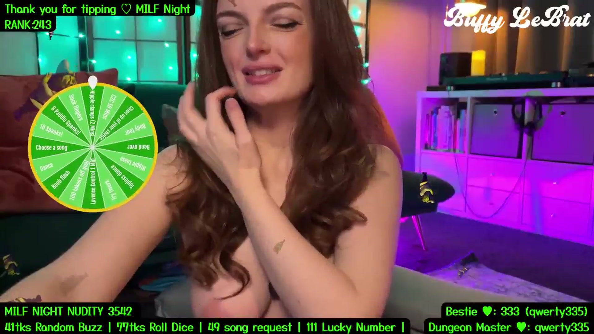 Gallery image thumbnail from BuffyLeBrat's myfreecams stream on, 07/20/2025, 05:51 image 9 of 20