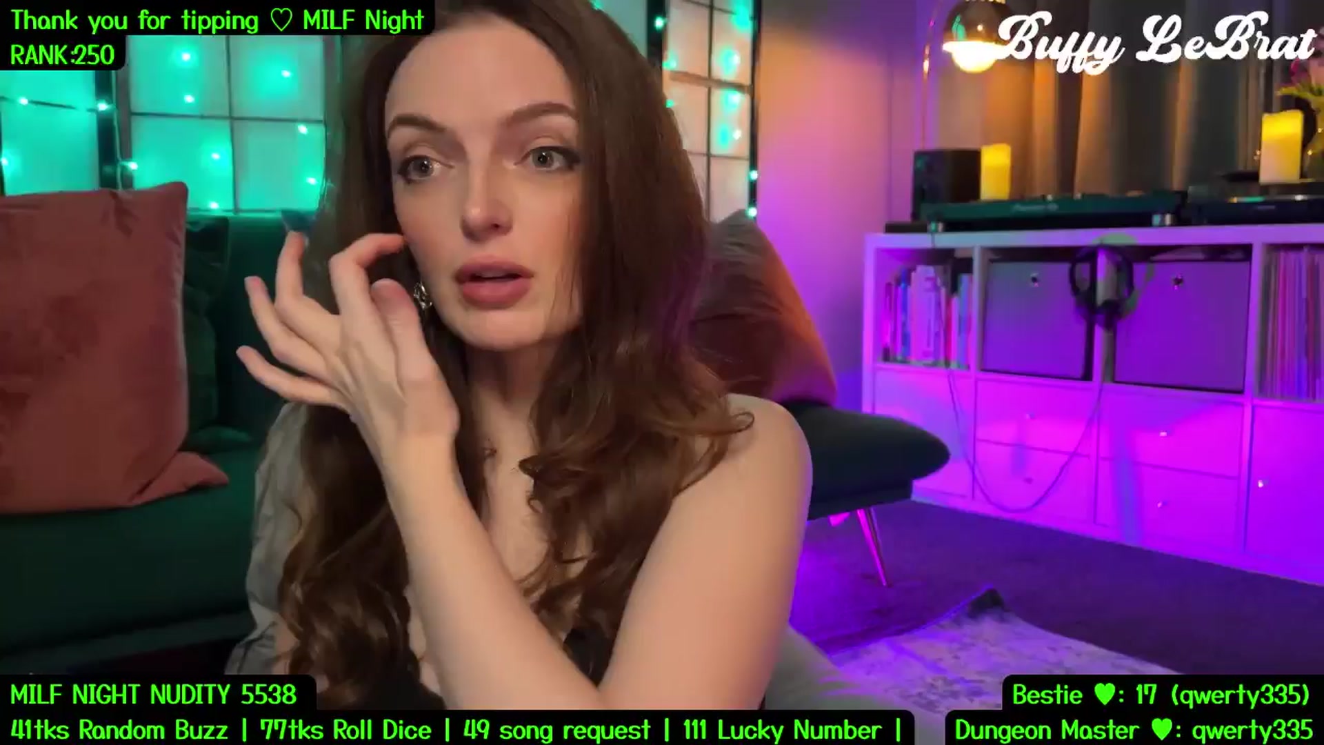 Gallery image thumbnail from BuffyLeBrat's myfreecams stream on, 07/20/2025, 05:51 image 1 of 20