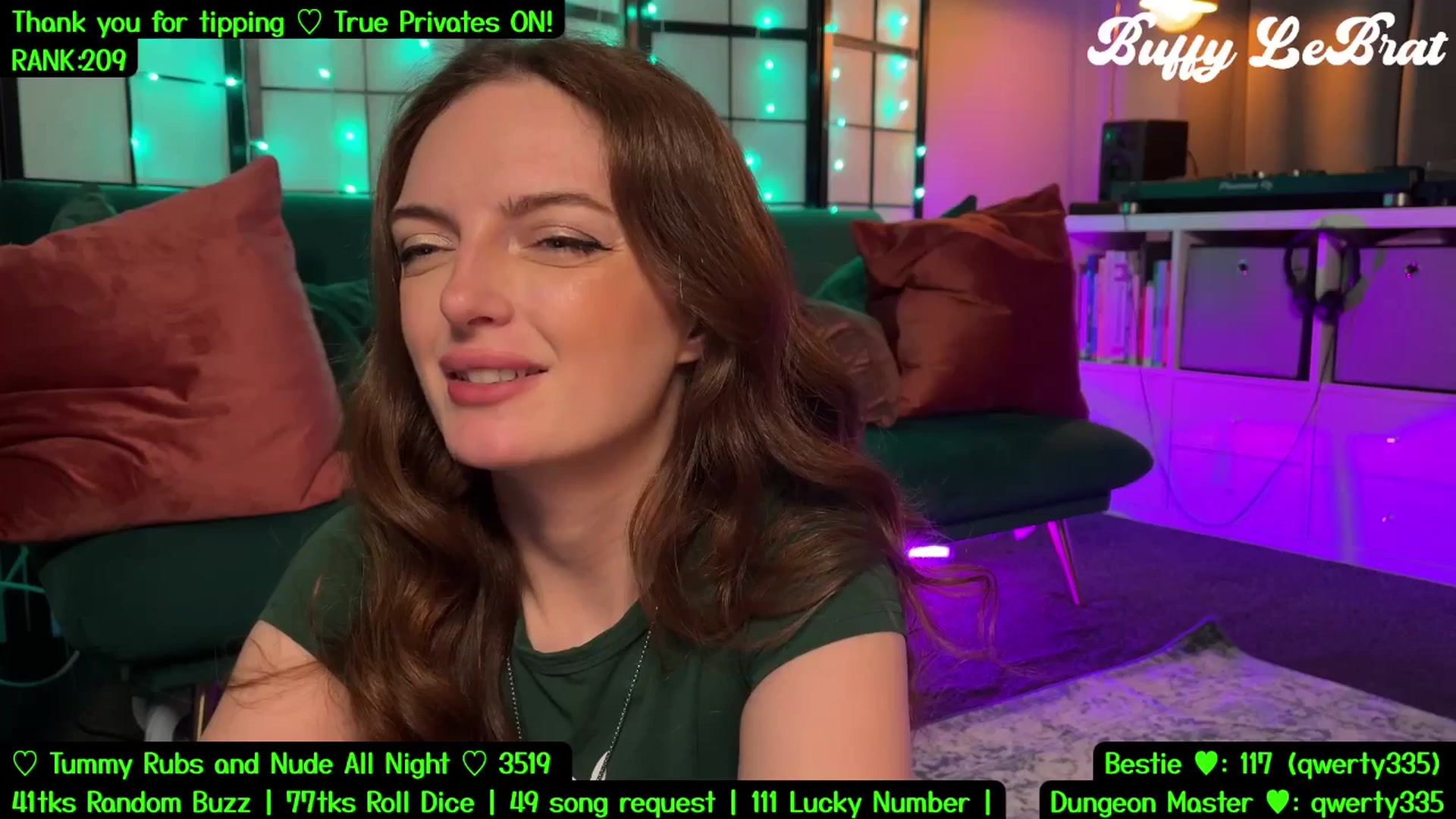 Gallery image thumbnail from BuffyLeBrat's myfreecams stream on, 07/22/2025, 05:55 image 9 of 20