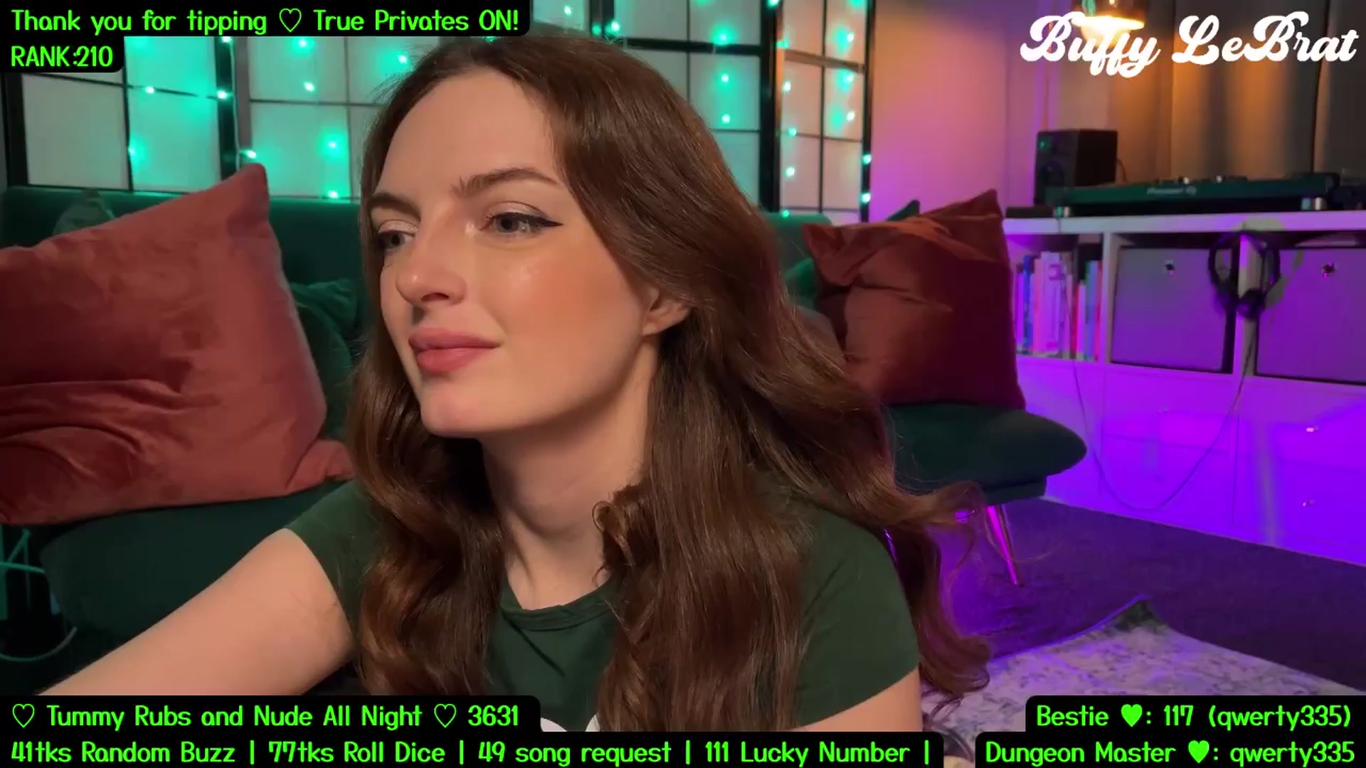 Gallery image thumbnail from BuffyLeBrat's myfreecams stream on, 07/22/2025, 05:55 image 2 of 20
