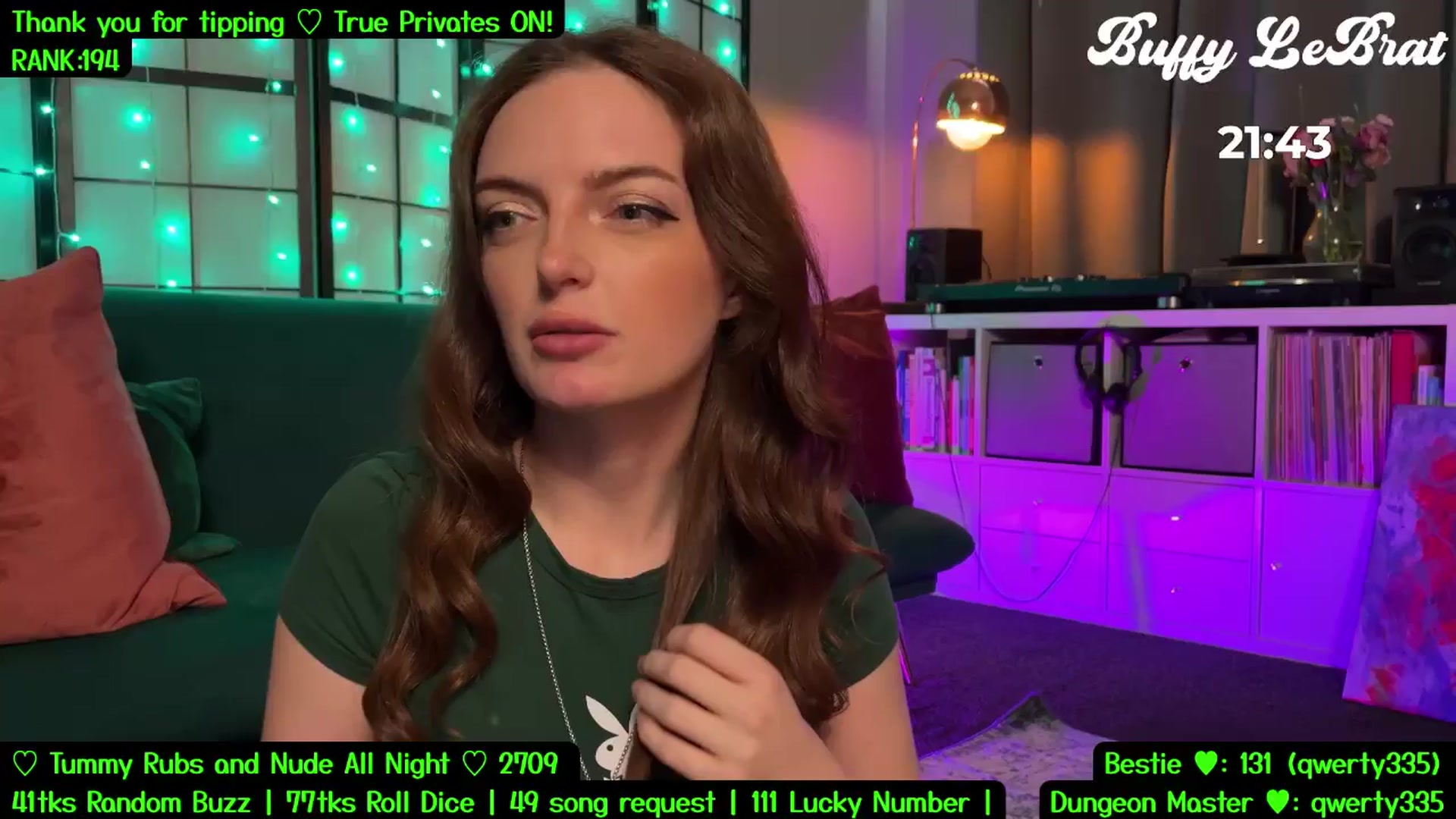 Gallery image thumbnail from BuffyLeBrat's myfreecams stream on, 07/22/2025, 07:03 image 2 of 20