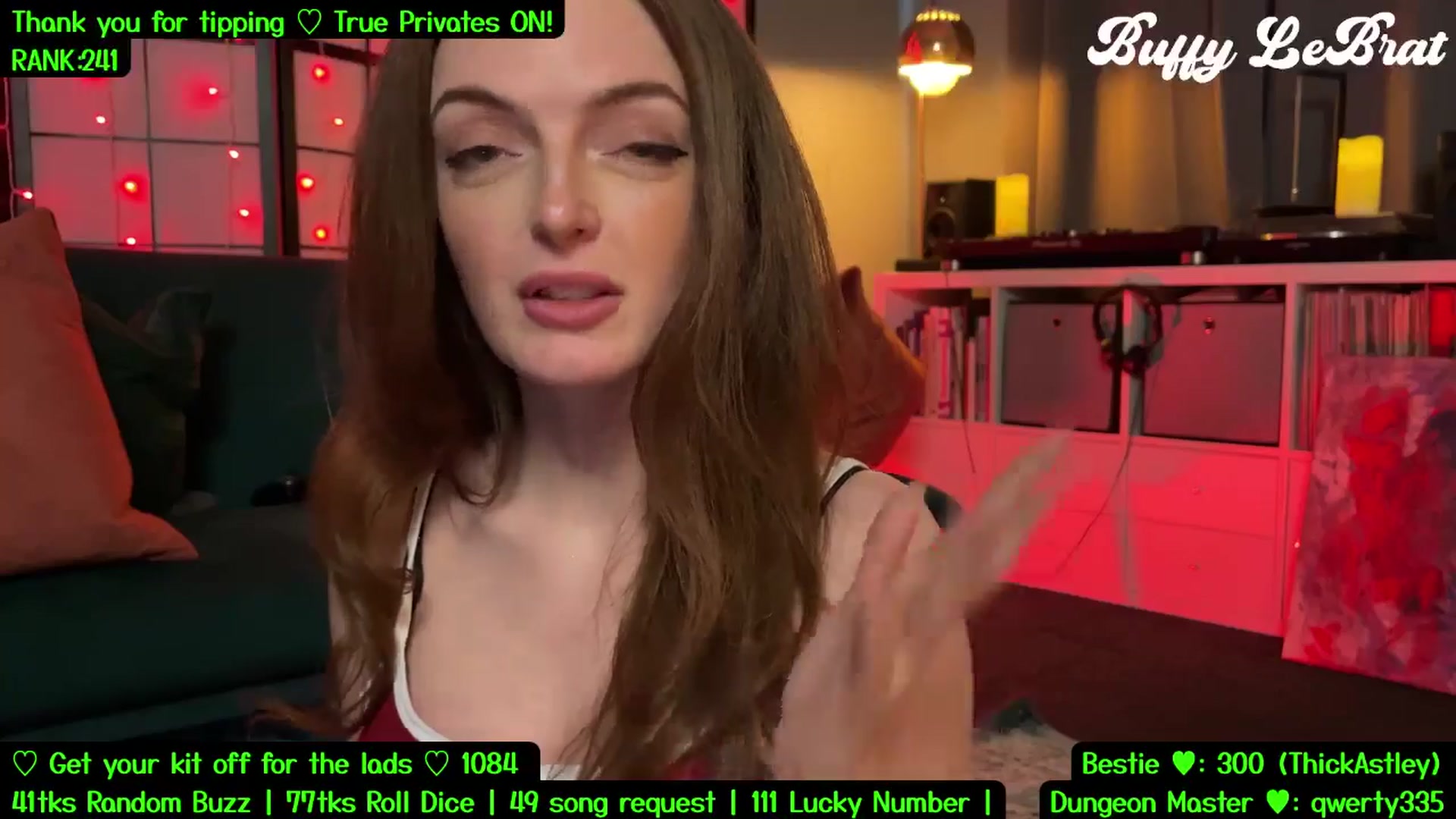 Gallery image thumbnail from BuffyLeBrat's myfreecams stream on, 07/28/2025, 09:20 image 9 of 20