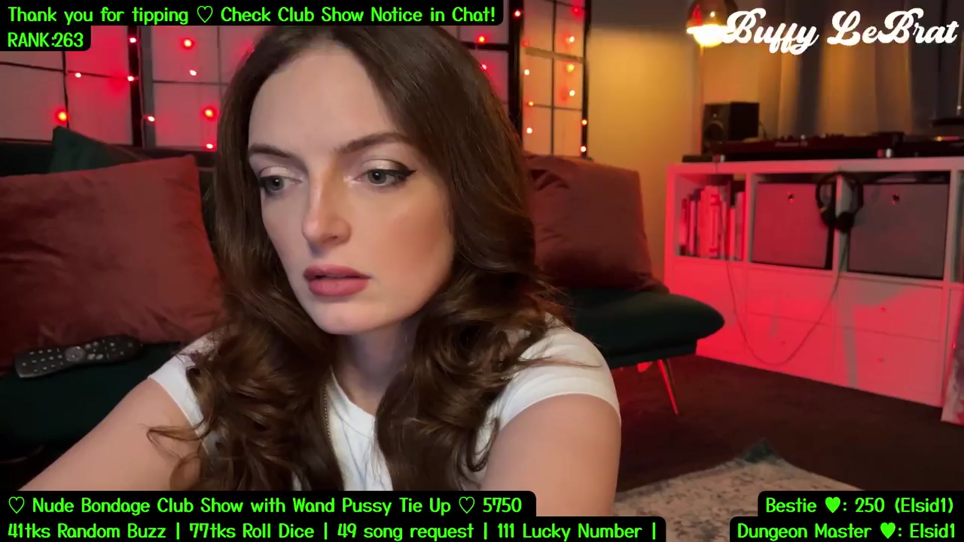 Gallery image thumbnail from BuffyLeBrat's myfreecams stream on, 07/31/2025, 05:55 image 10 of 20