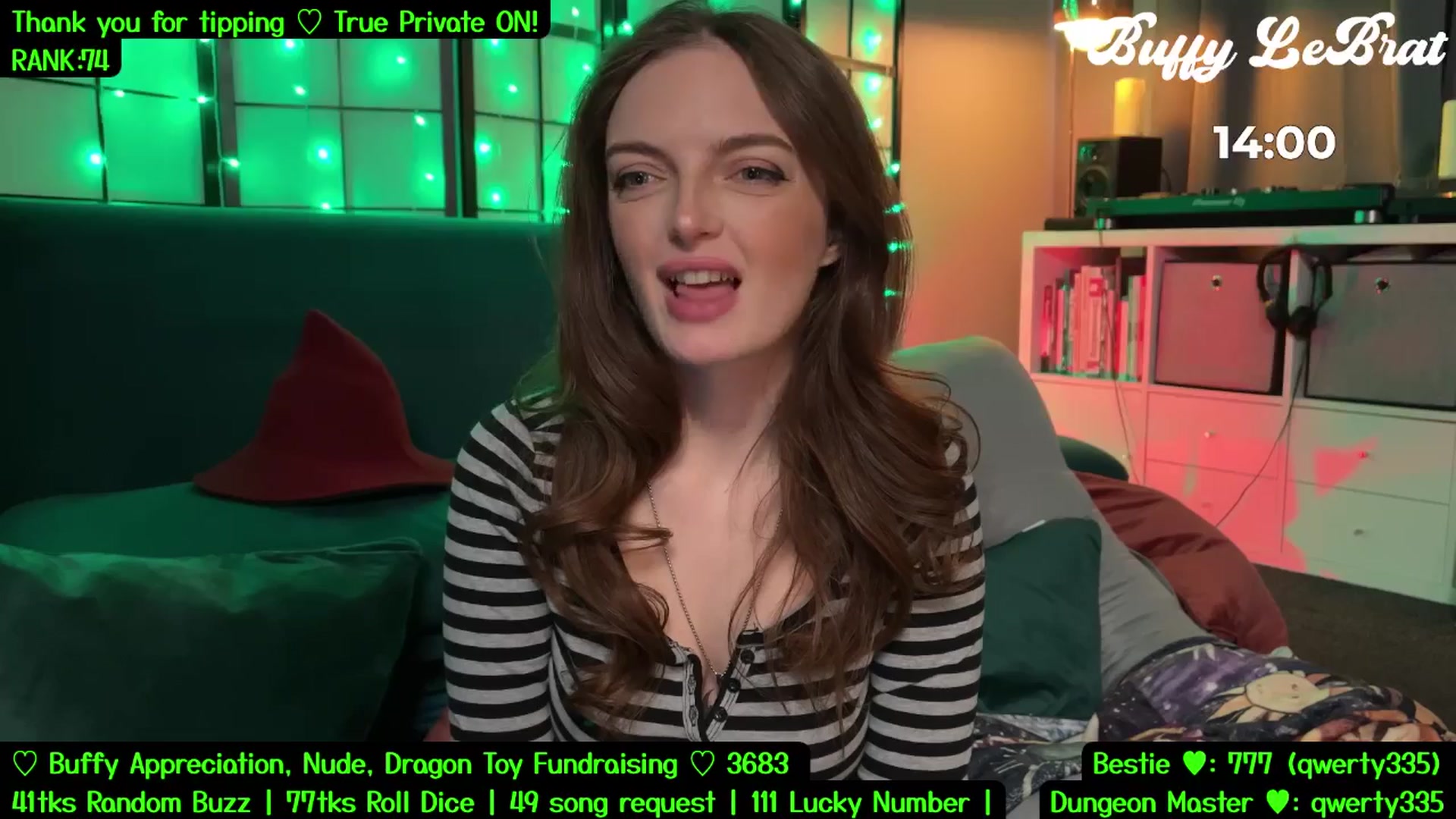 Gallery image thumbnail from BuffyLeBrat's myfreecams stream on, 08/02/2025, 07:11 image 9 of 20