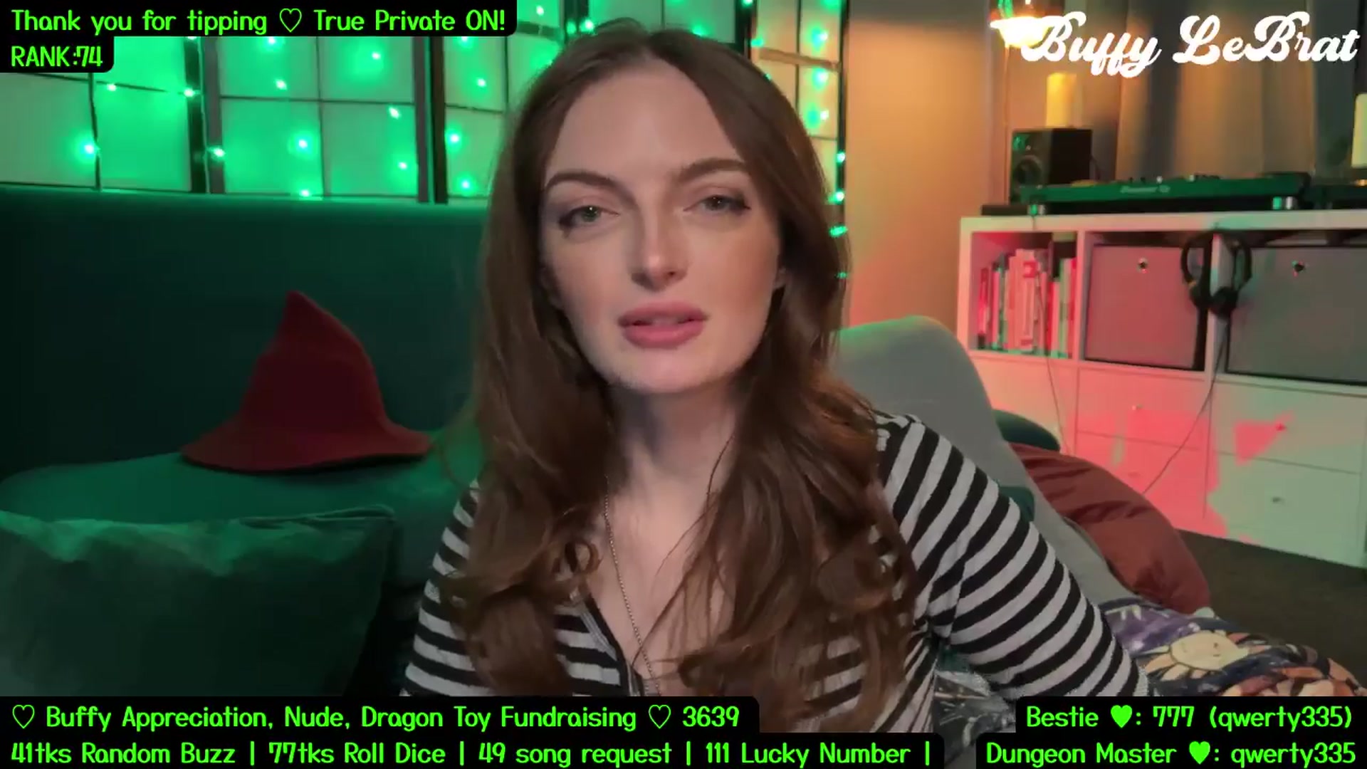 Gallery image thumbnail from BuffyLeBrat's myfreecams stream on, 08/02/2025, 07:11 image 17 of 20