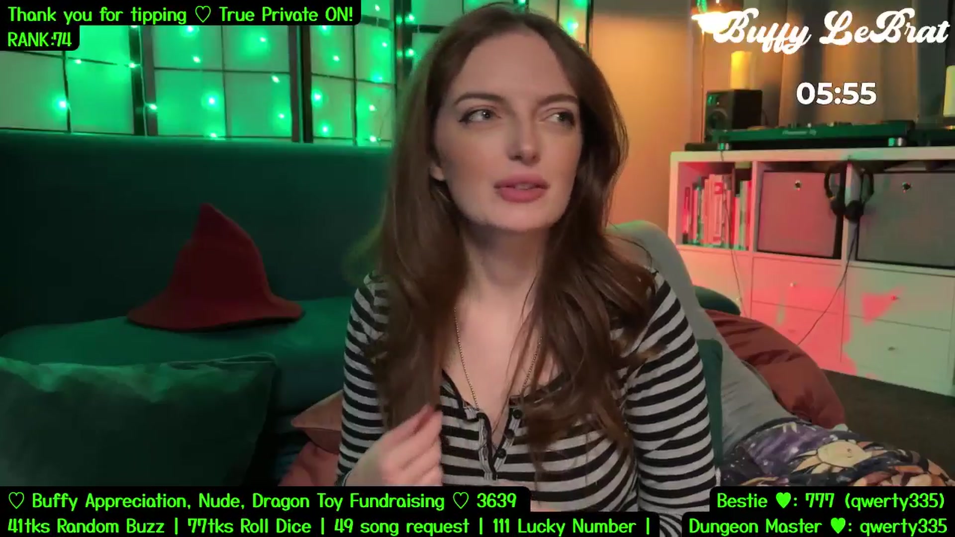 Gallery image thumbnail from BuffyLeBrat's myfreecams stream on, 08/02/2025, 07:11 image 13 of 20