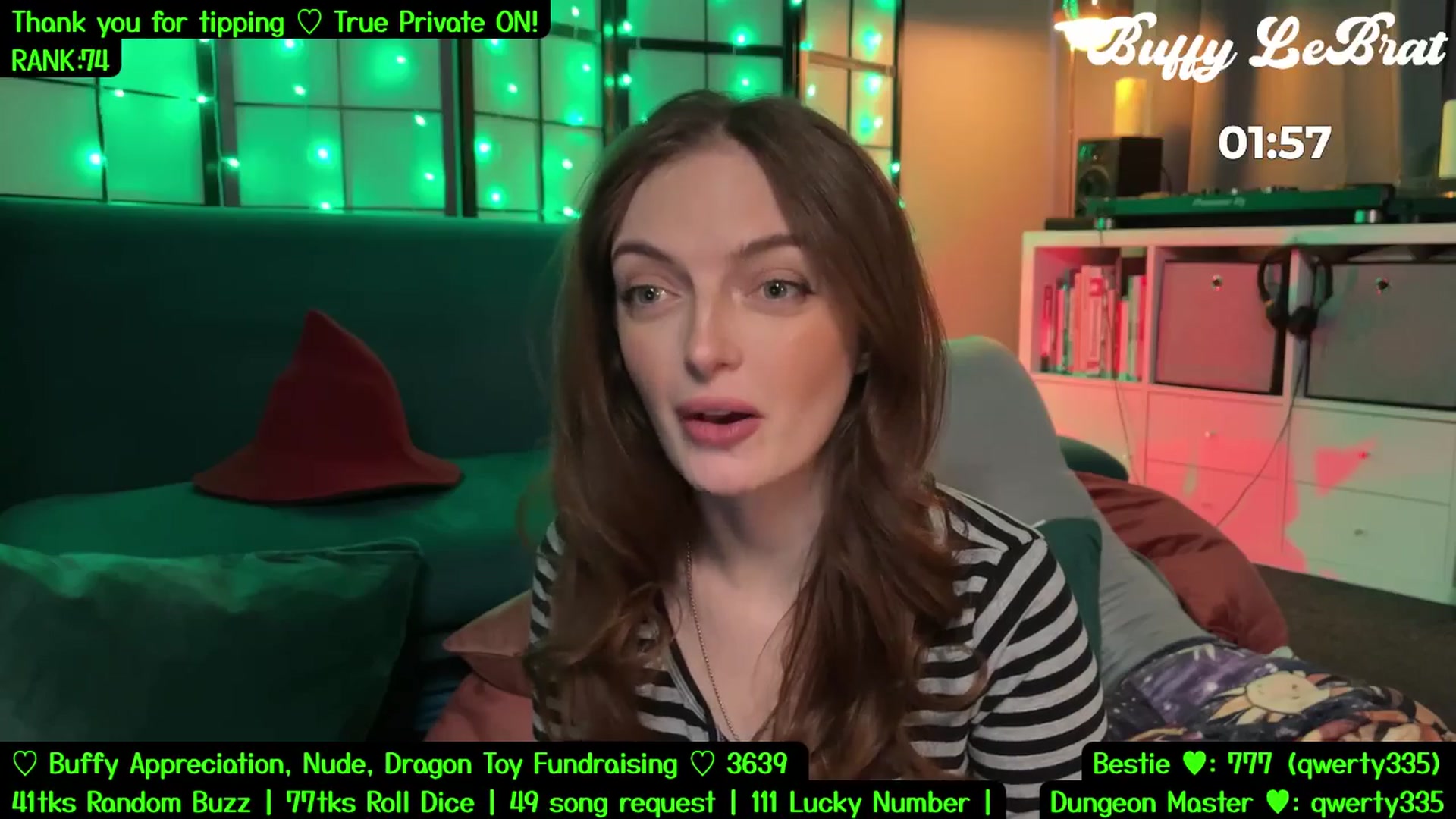 Gallery image thumbnail from BuffyLeBrat's myfreecams stream on, 08/02/2025, 07:11 image 15 of 20