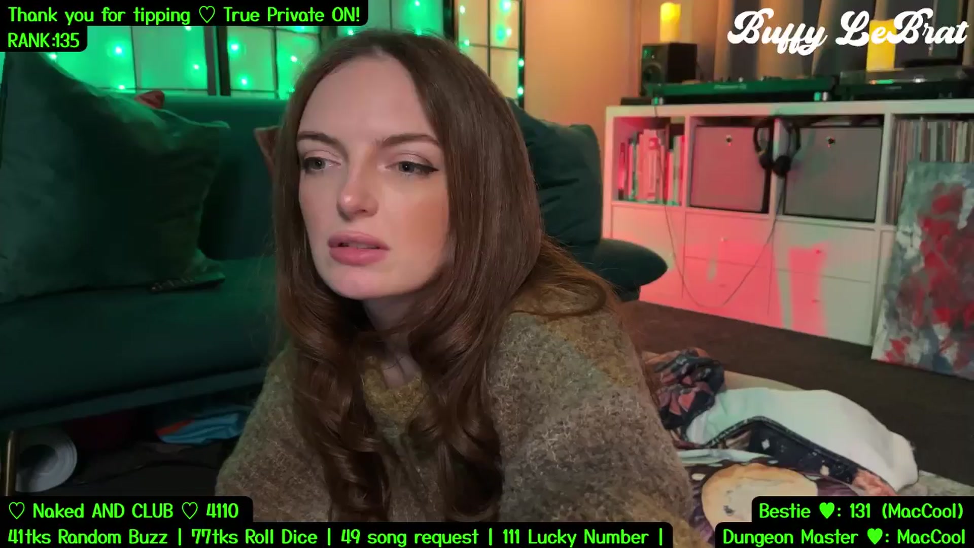 Gallery image thumbnail from BuffyLeBrat's myfreecams stream on, 08/03/2025, 06:29 image 17 of 20