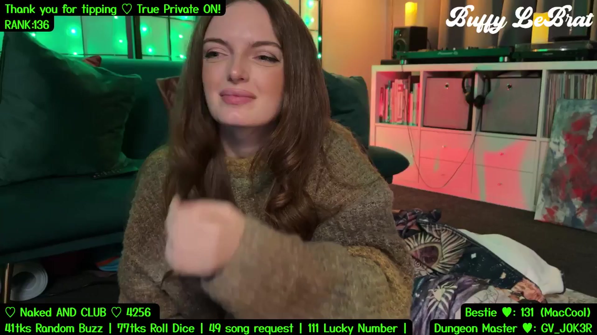 Gallery image thumbnail from BuffyLeBrat's myfreecams stream on, 08/03/2025, 06:29 image 7 of 20