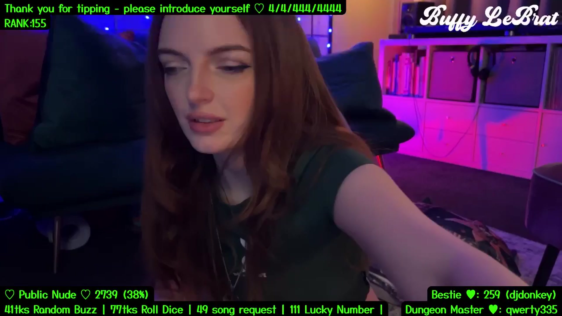 Gallery image thumbnail from BuffyLeBrat's myfreecams stream on, 08/05/2025, 08:37 image 7 of 20