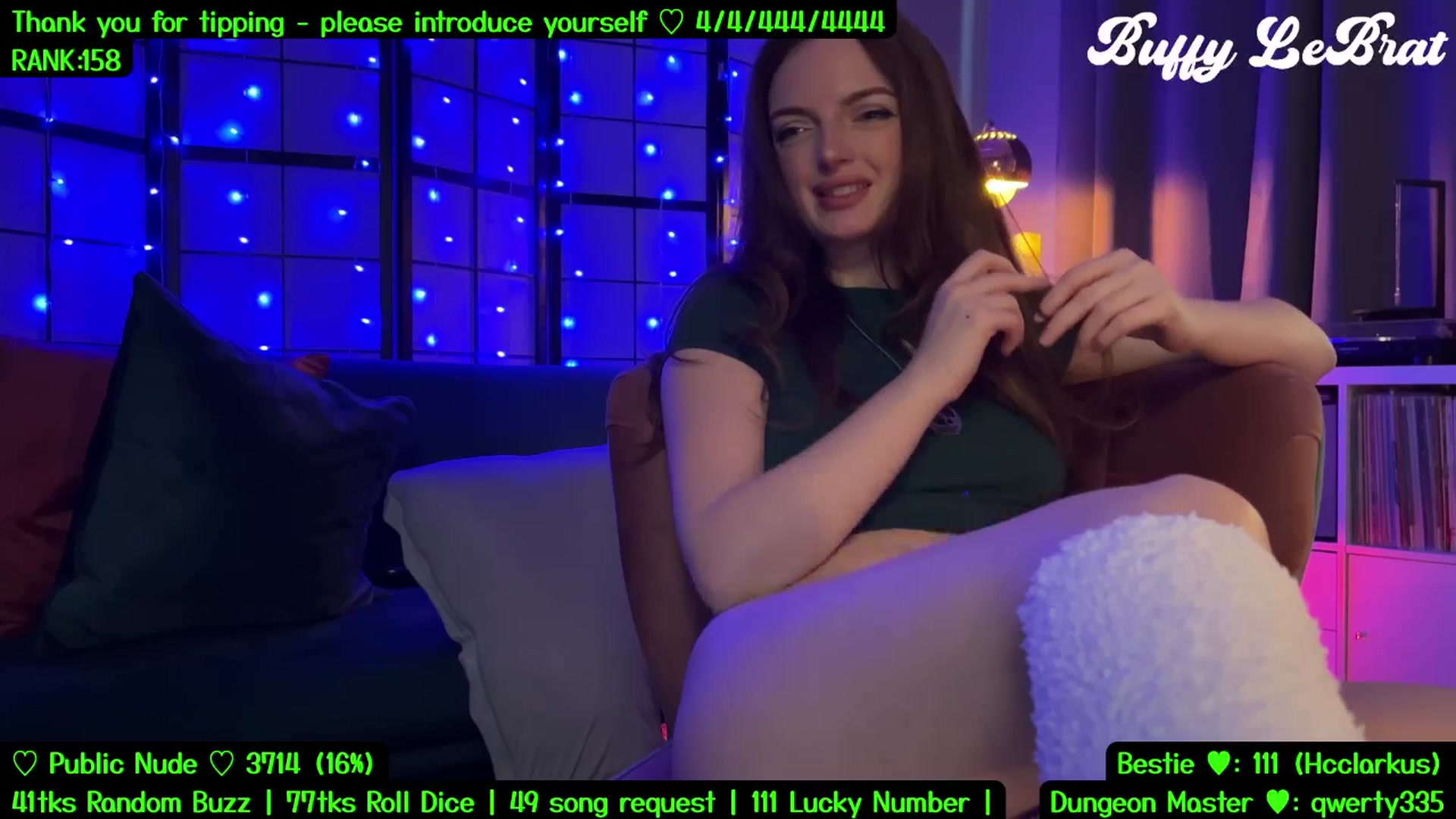 Gallery image thumbnail from BuffyLeBrat's myfreecams stream on, 08/05/2025, 08:37 image 4 of 20