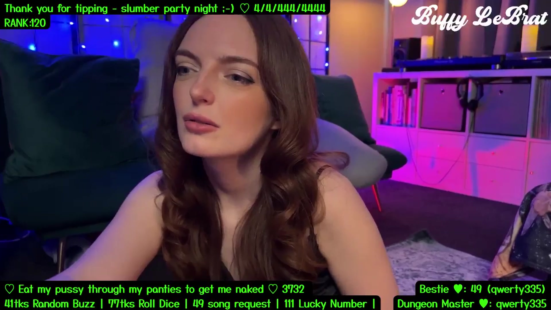 Gallery image thumbnail from BuffyLeBrat's myfreecams stream on, 08/08/2025, 07:54 image 18 of 20