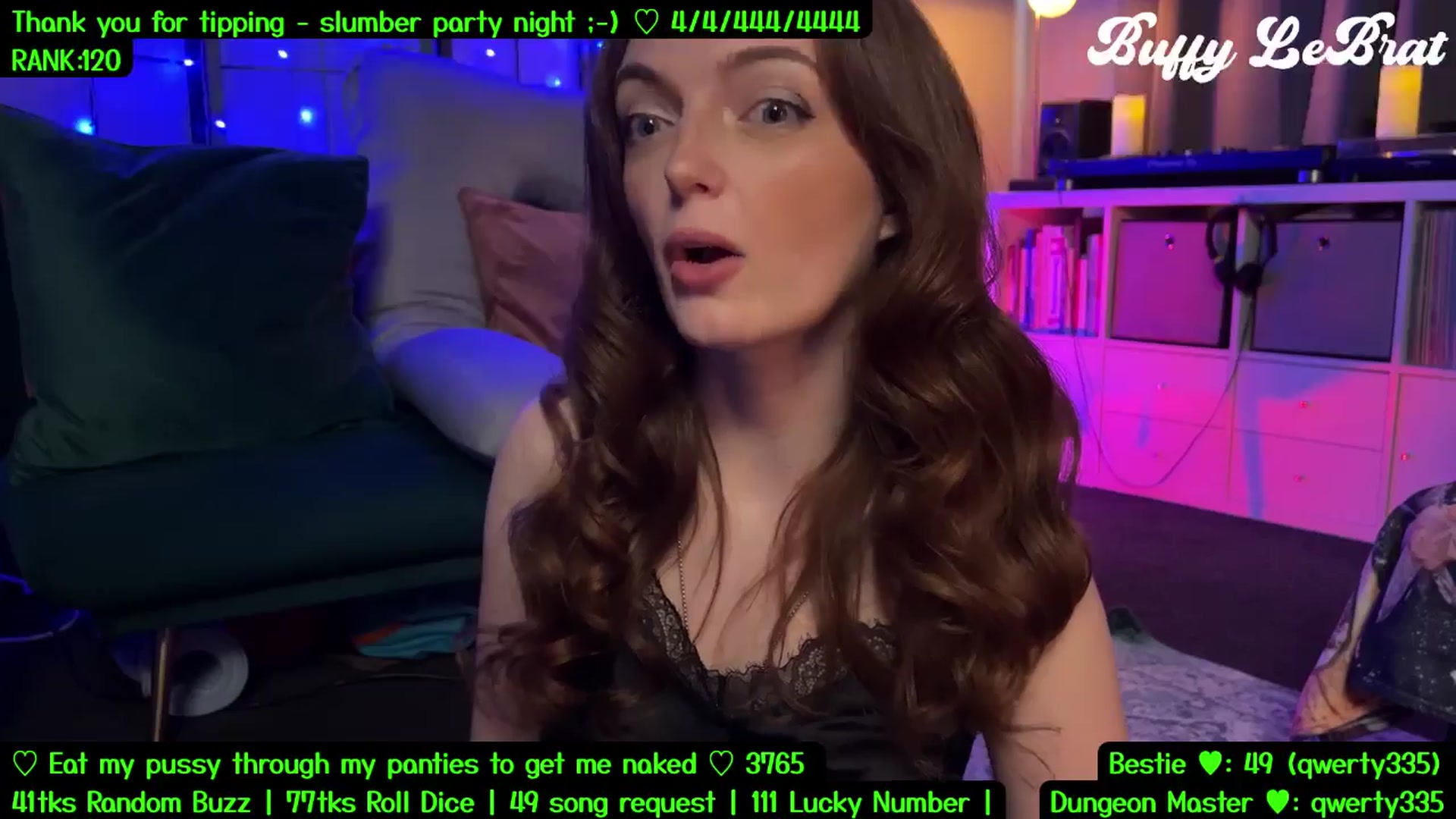 Gallery image thumbnail from BuffyLeBrat's myfreecams stream on, 08/08/2025, 07:54 image 17 of 20