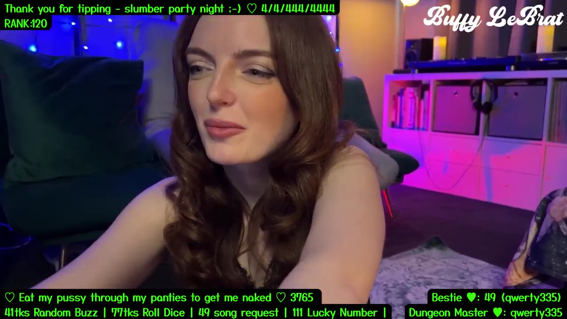 Gallery image thumbnail from BuffyLeBrat's myfreecams stream on, 08/08/2025, 07:54 image 16 of 20