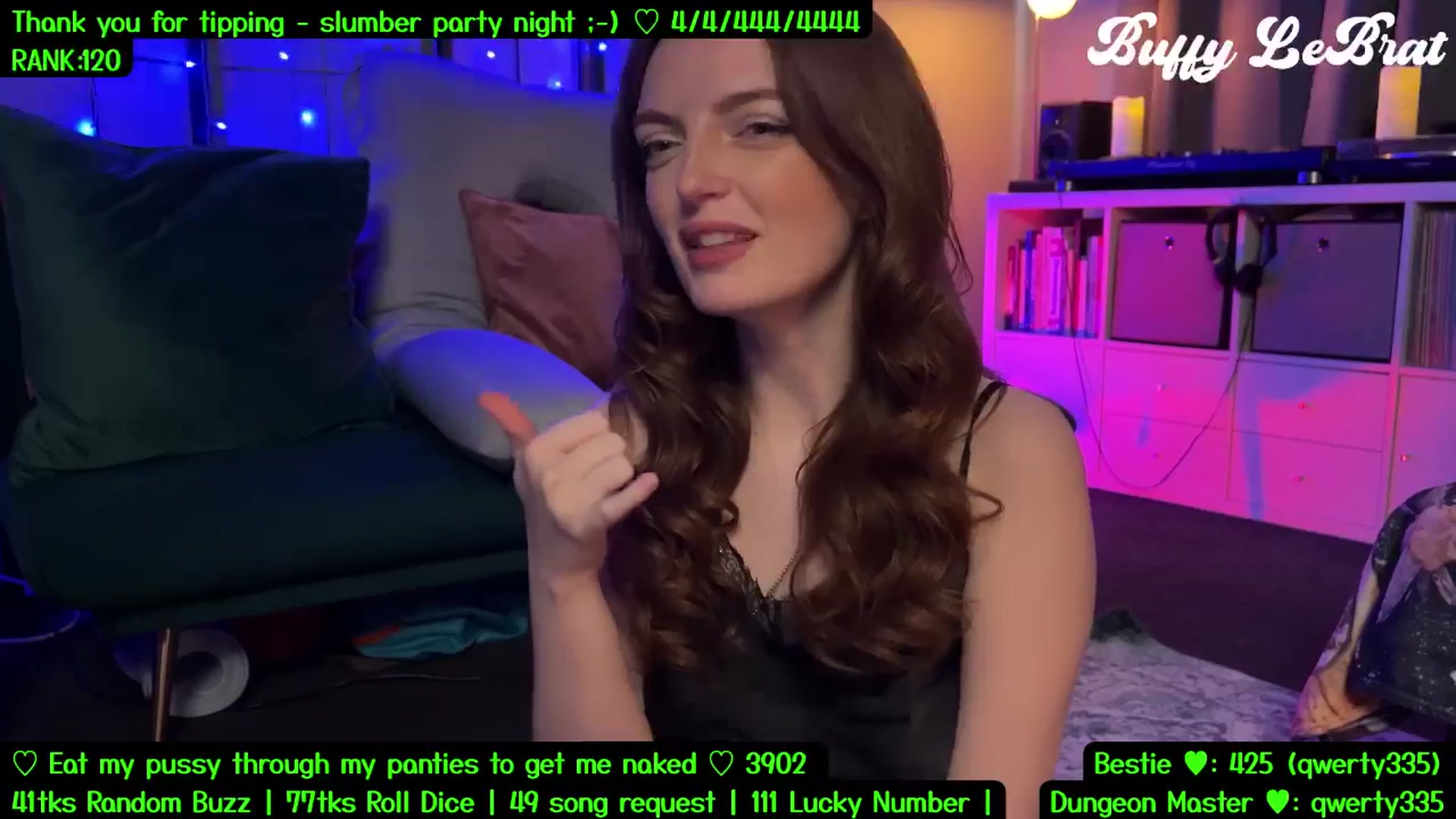 Gallery image thumbnail from BuffyLeBrat's myfreecams stream on, 08/08/2025, 07:54 image 14 of 20