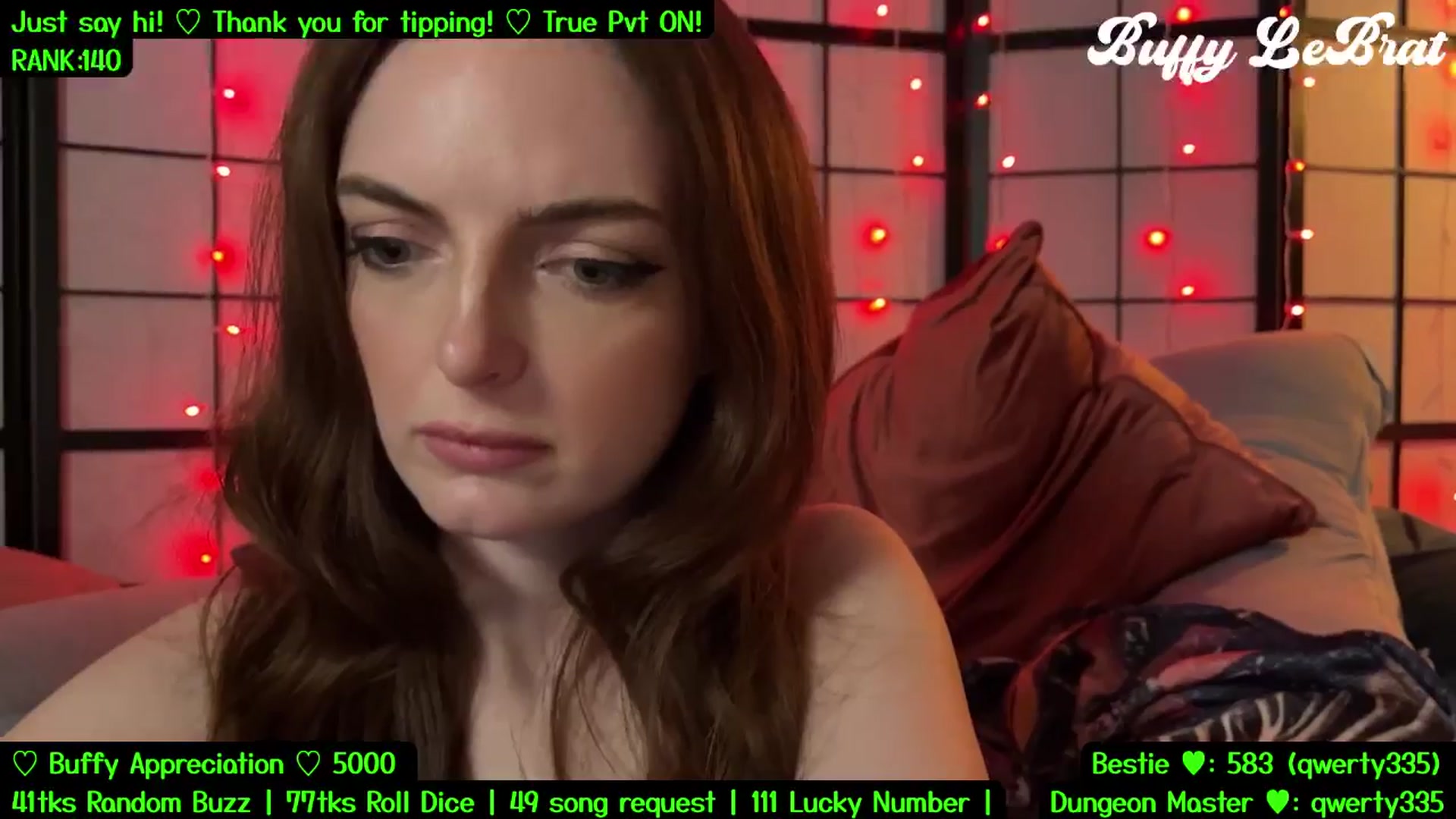 Gallery image thumbnail from BuffyLeBrat's myfreecams stream on, 08/11/2025, 07:10 image 14 of 20
