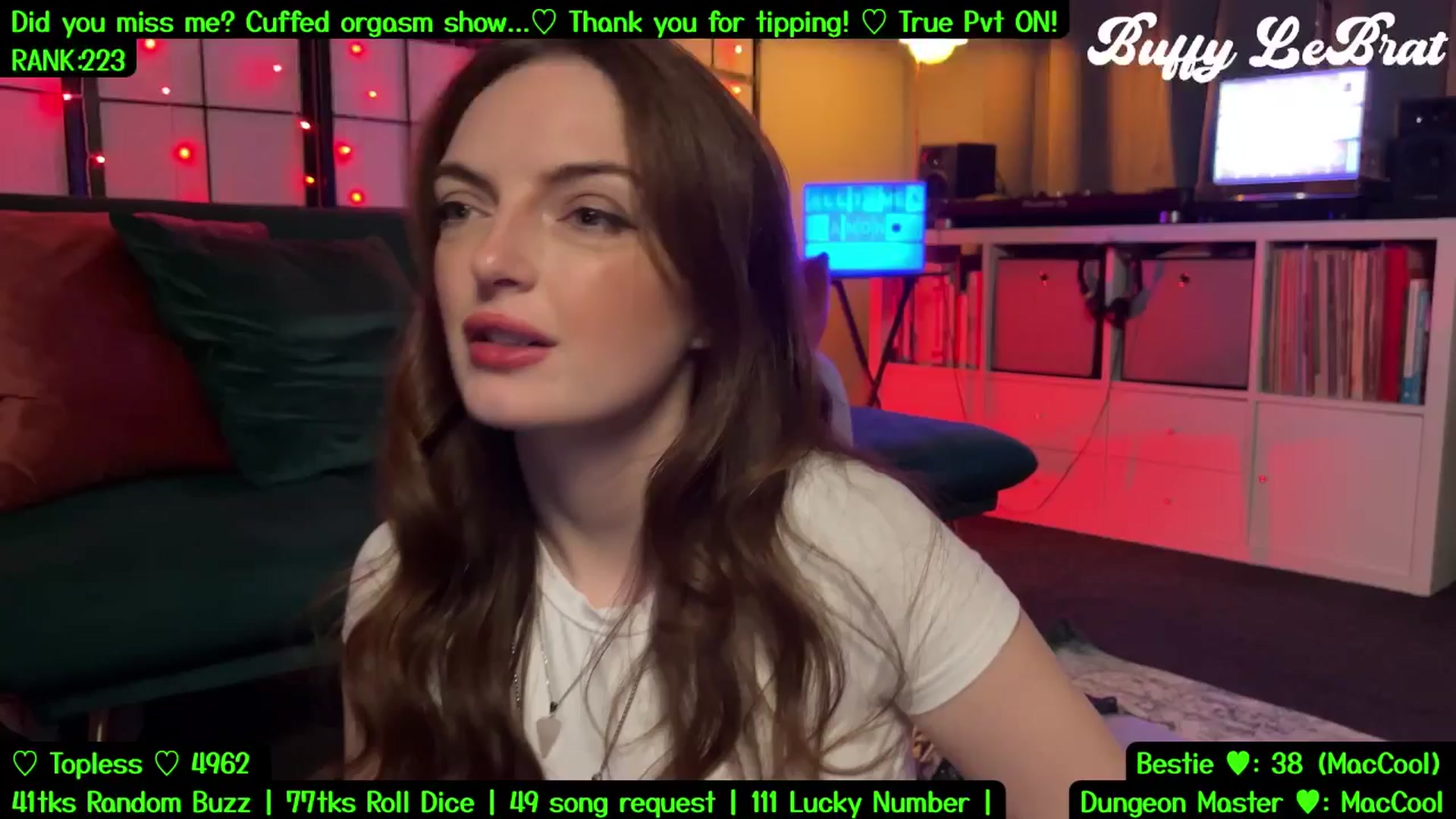 Gallery image thumbnail from BuffyLeBrat's myfreecams stream on, 08/17/2025, 05:19 image 1 of 20