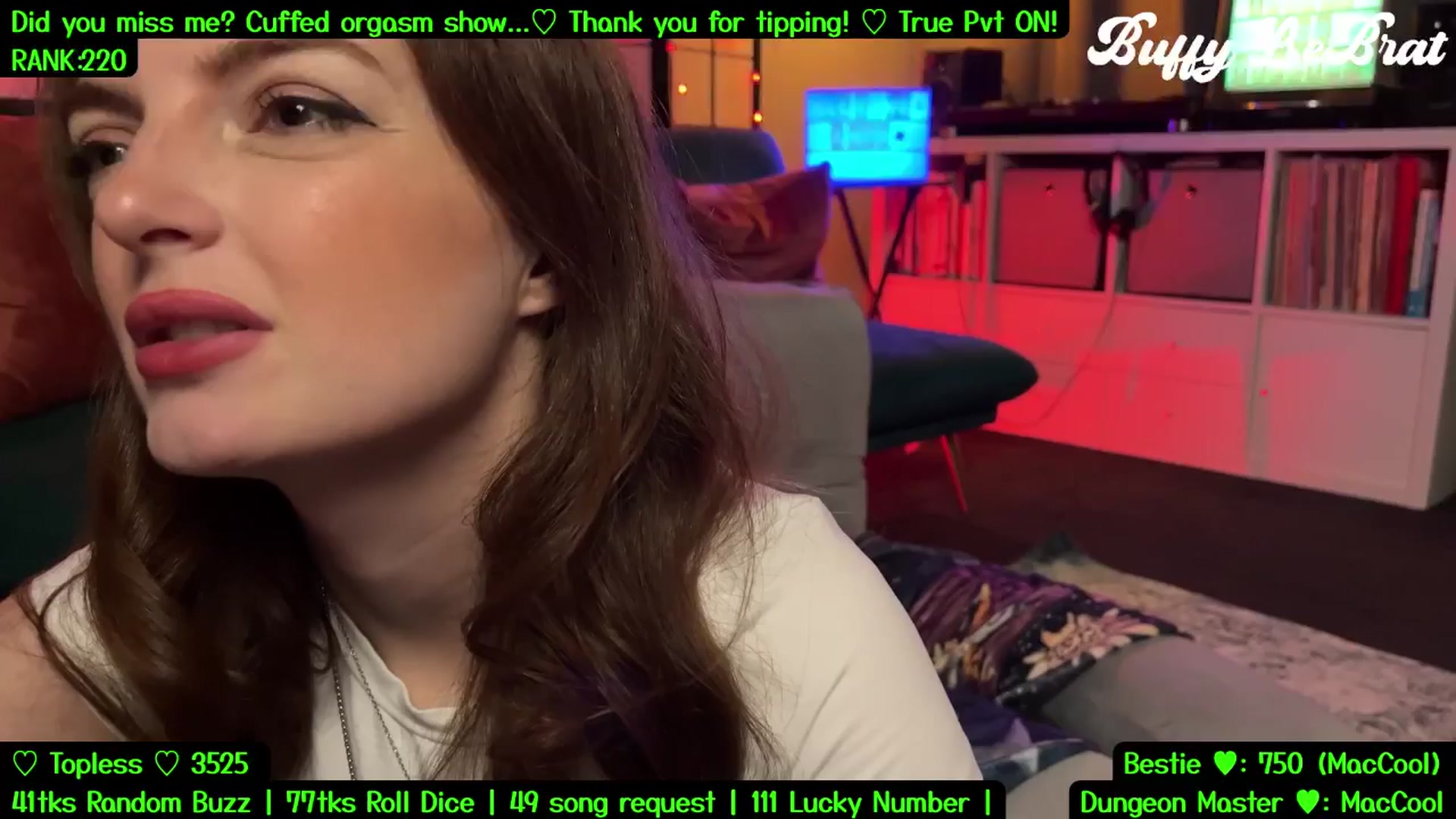 Gallery image thumbnail from BuffyLeBrat's myfreecams stream on, 08/17/2025, 05:19 image 4 of 20