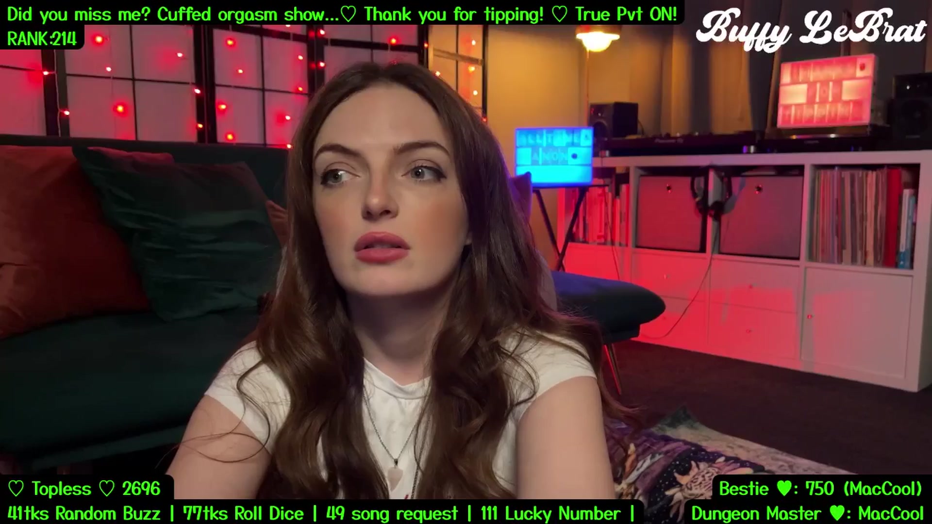 Gallery image thumbnail from BuffyLeBrat's myfreecams stream on, 08/17/2025, 05:19 image 8 of 20