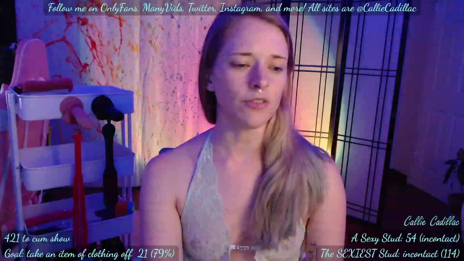 Gallery image thumbnail from CaliCadillac's myfreecams stream on, 05/23/2023, 09:36 image 17 of 20