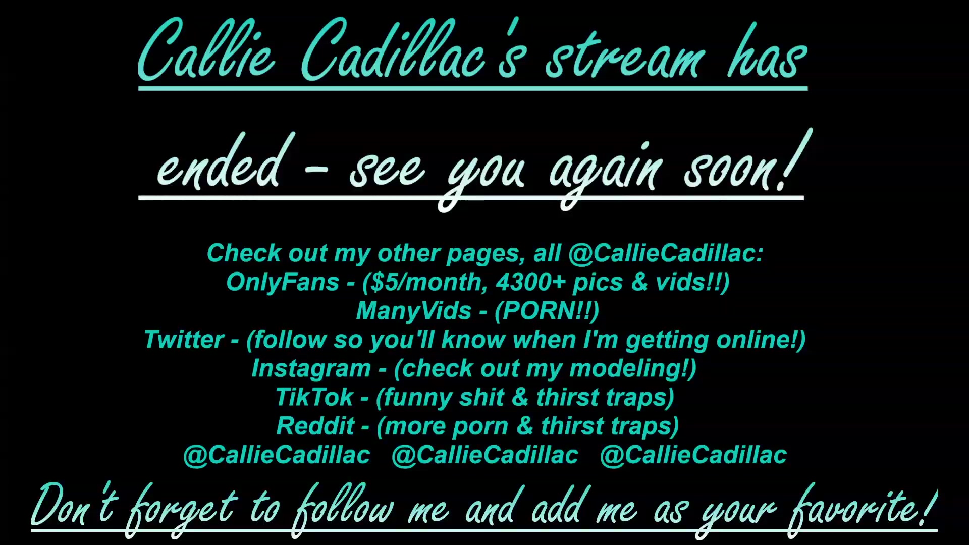 Gallery image thumbnail from CaliCadillac's myfreecams stream on, 07/01/2023, 12:40 image 20 of 20