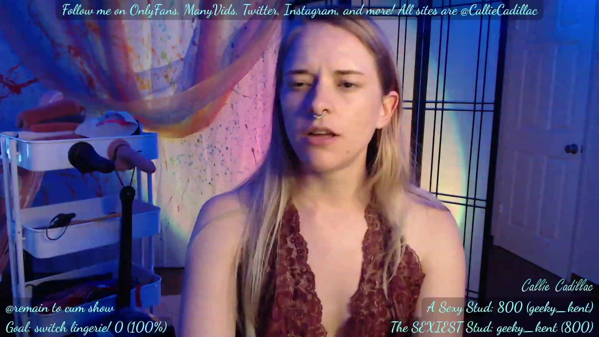 Gallery image thumbnail from CaliCadillac's myfreecams stream on, 07/19/2023, 12:50 image 1 of 20