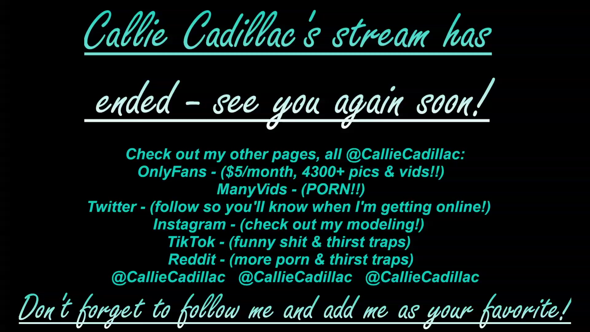 Gallery image thumbnail from CaliCadillac's myfreecams stream on, 07/25/2023, 12:11 image 19 of 20