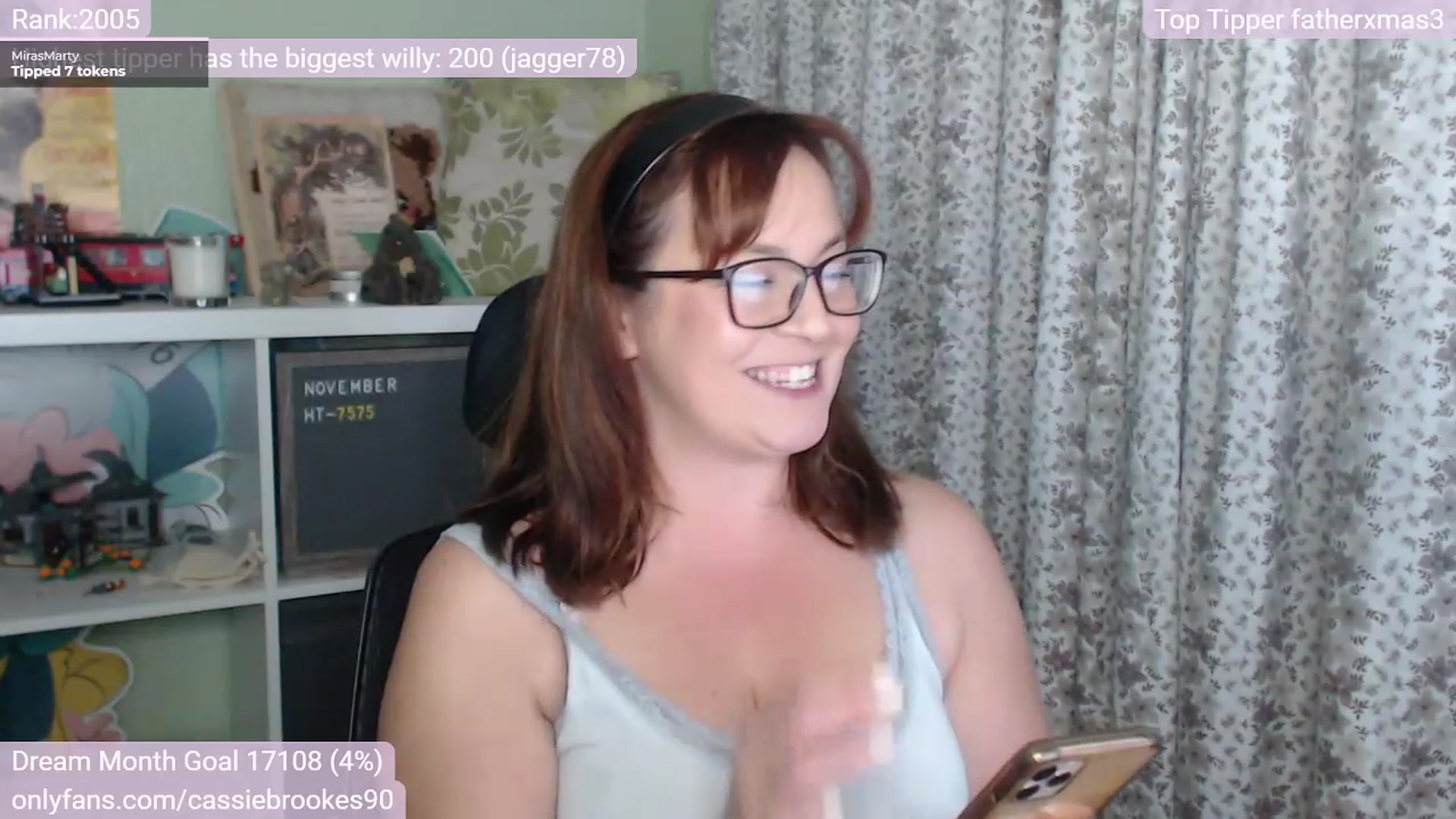 Gallery image thumbnail from CassieBrookes's myfreecams stream on, 11/25/2022, 19:16 image 19 of 20
